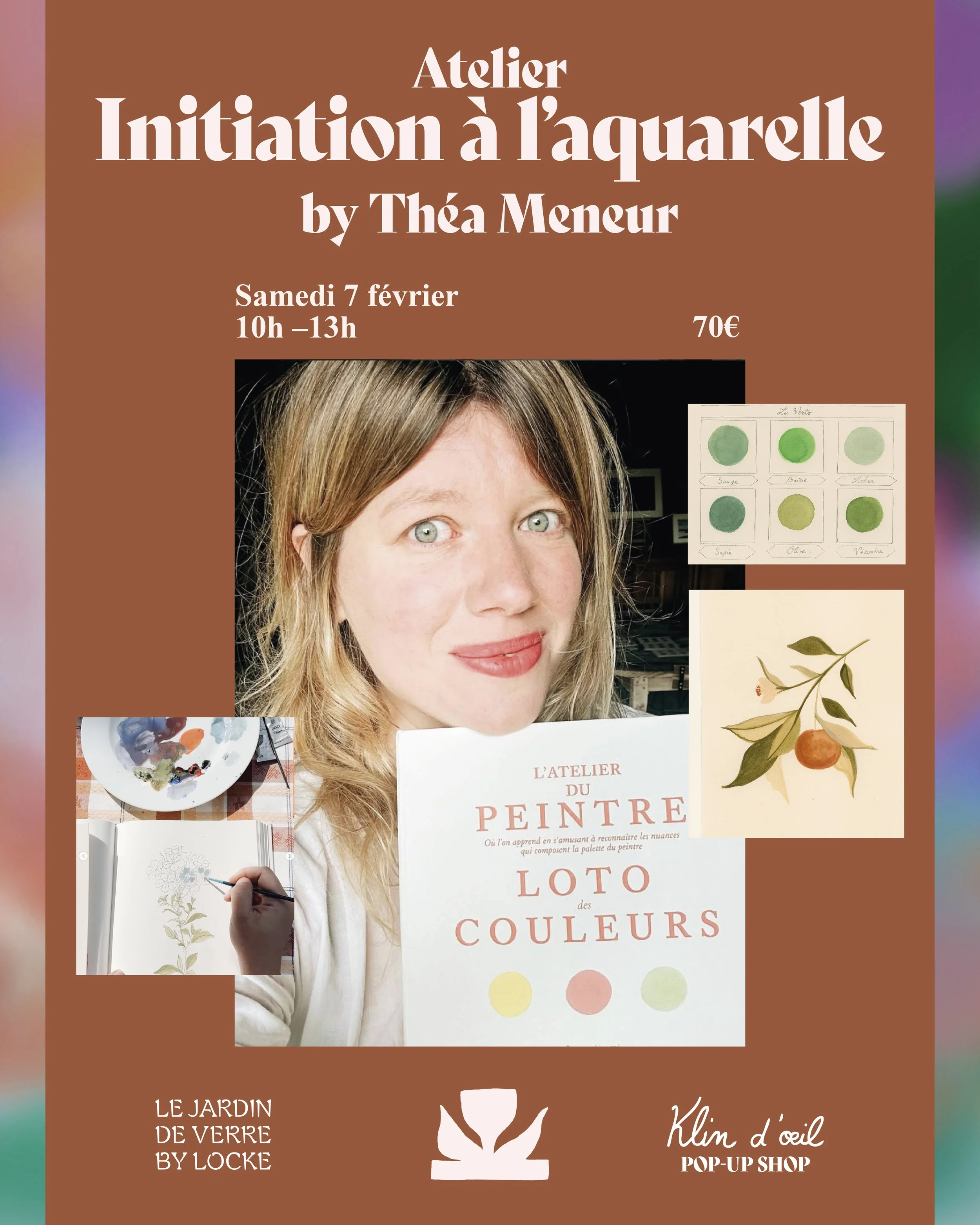 Atelier Initiation à l'aquarelle x Théa Meneur au Locke hotel- 7.02