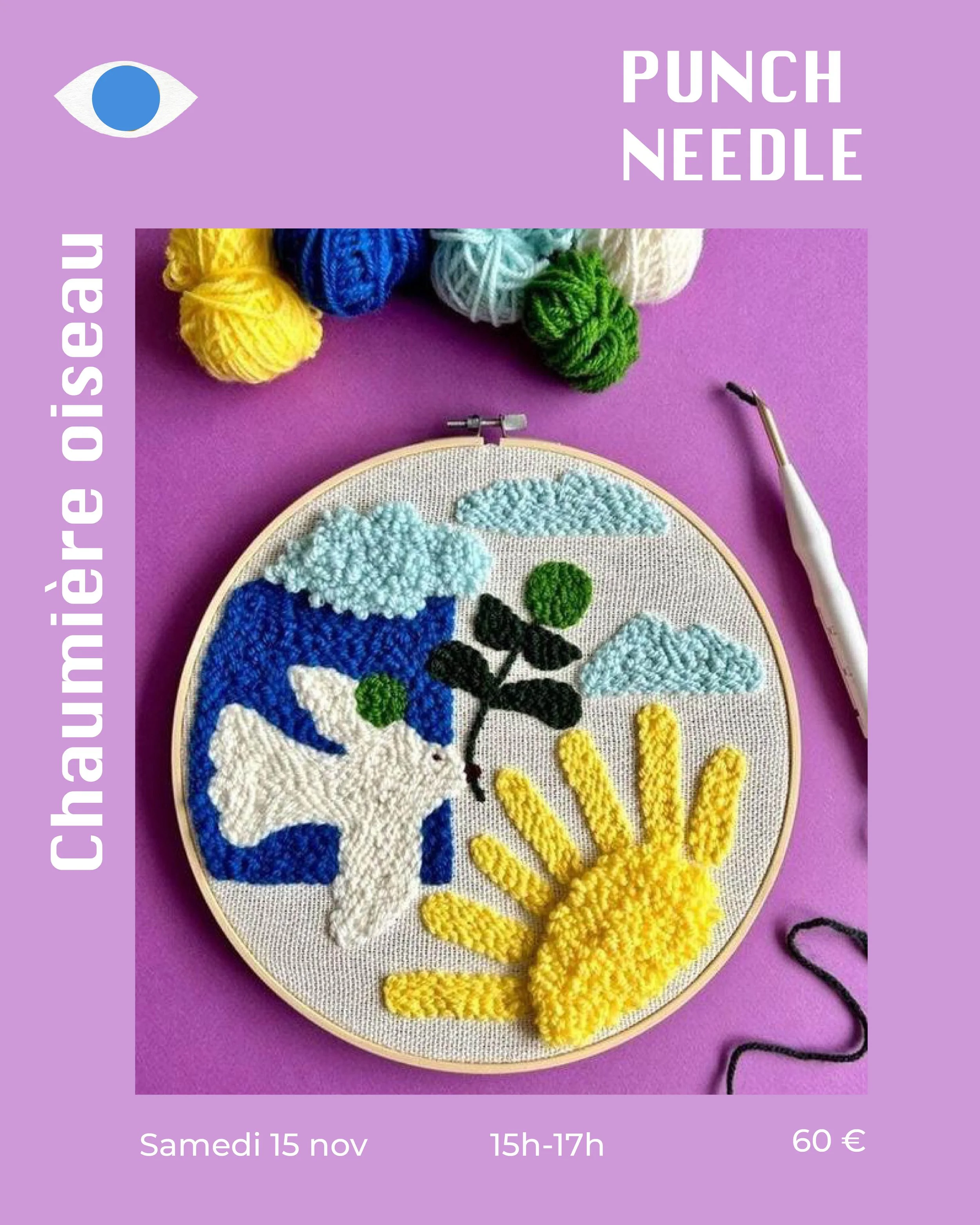 Atelier Punch Needle x Chaumière Oiseau 15.11