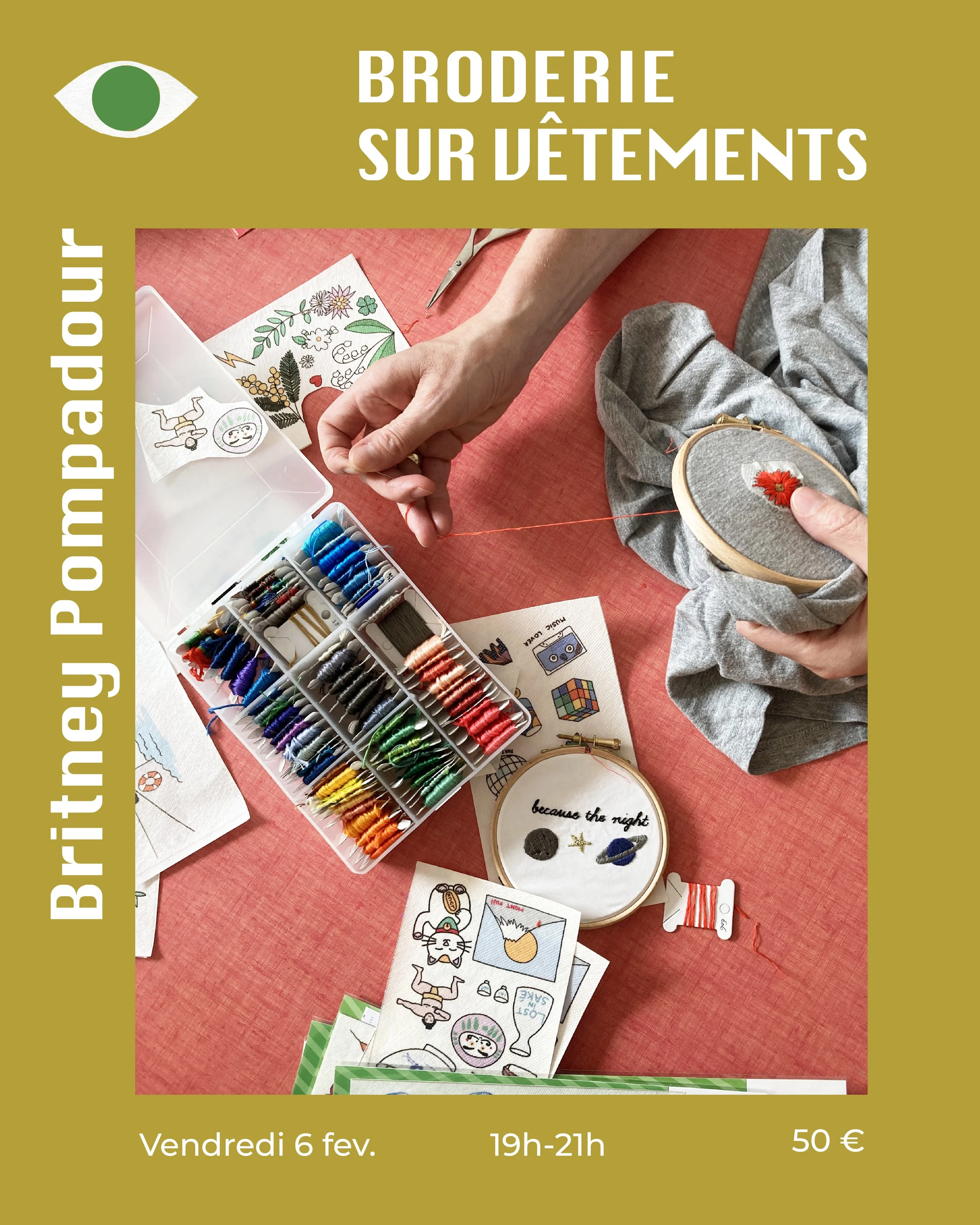 Atelier Broderie sur vêtements x Britney Pompadour 6.02