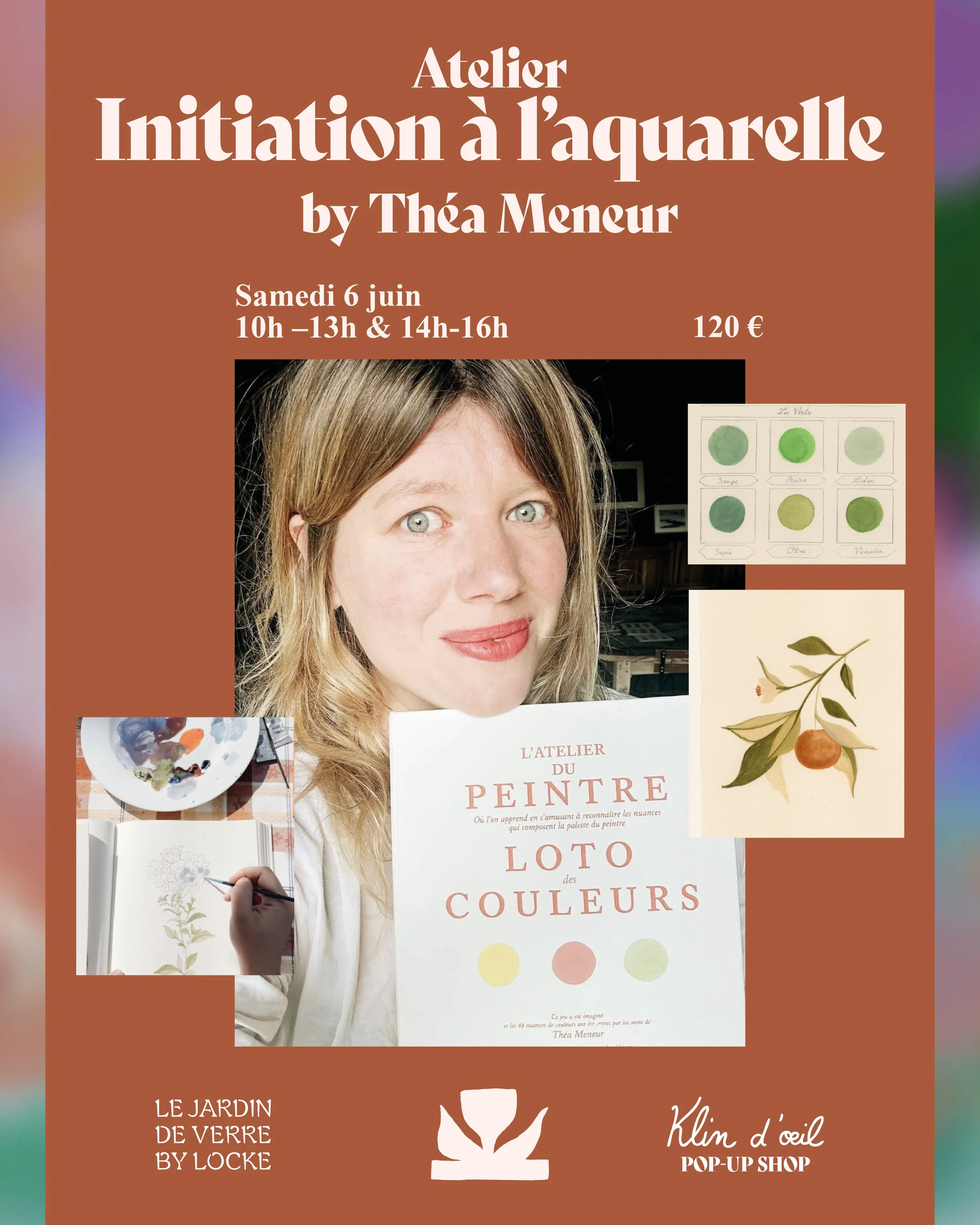 Atelier Initiation à l'aquarelle x Théa Meneur au Locke hotel - 6.06