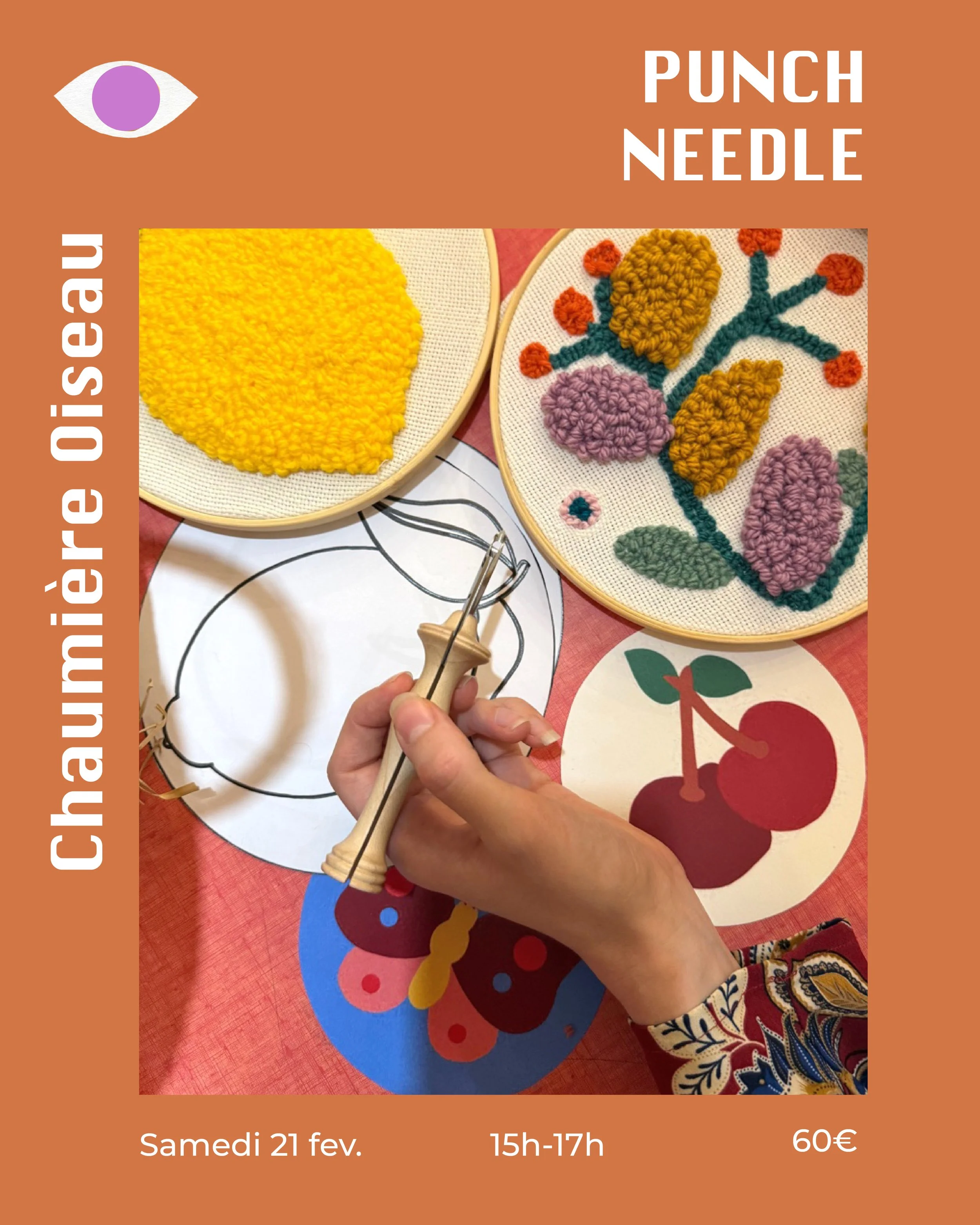Atelier Punch Needle x Chaumière Oiseau 21.02