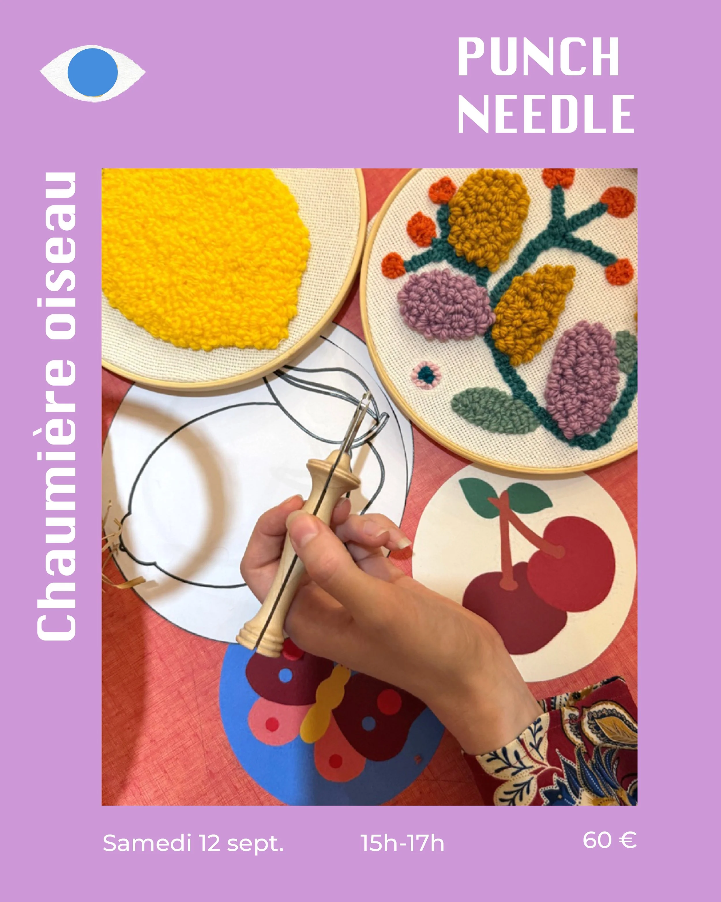 Atelier Punch Needle x Chaumière Oiseau 12.09