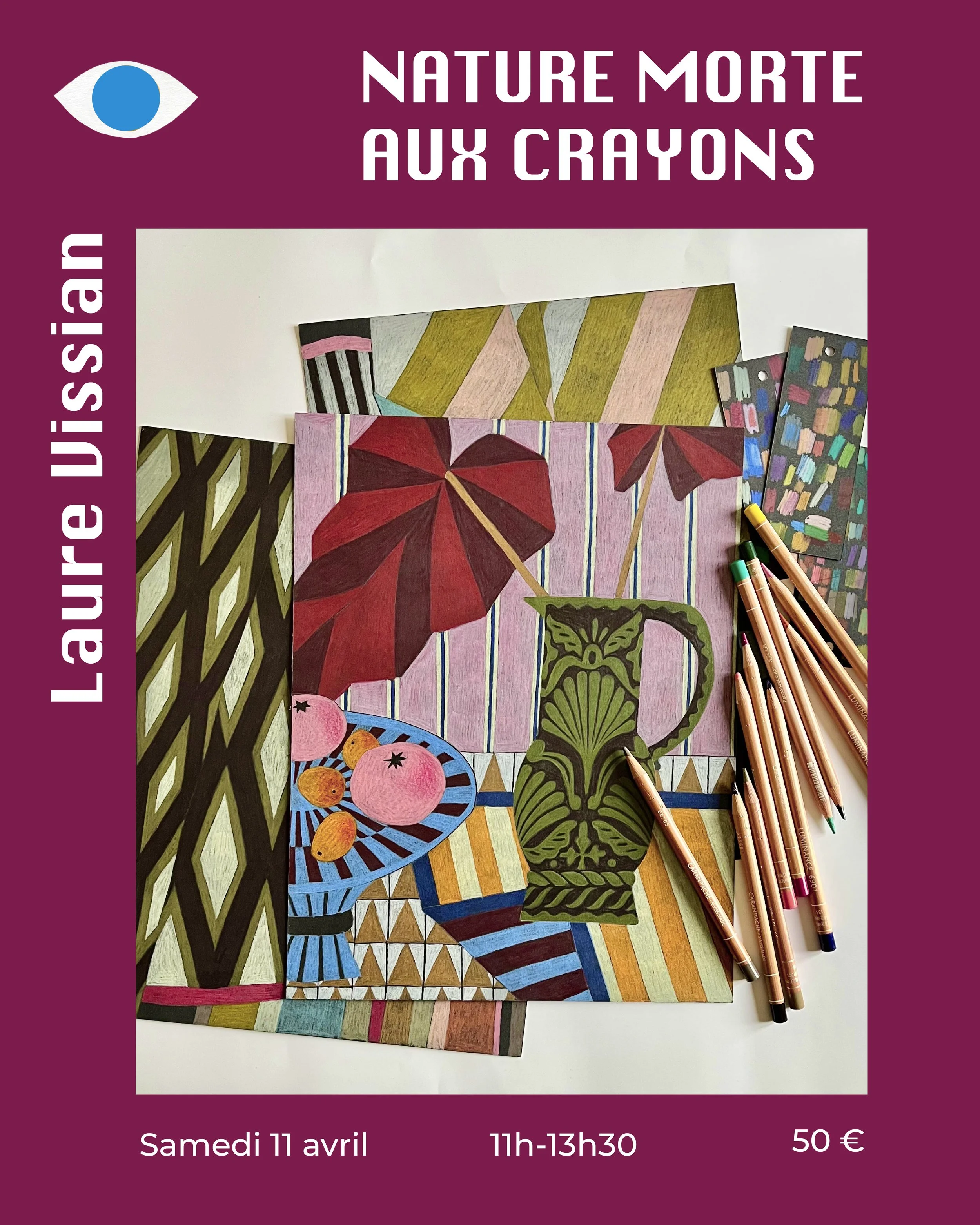 Atelier nature morte aux crayons x Laure Vissian 11.04