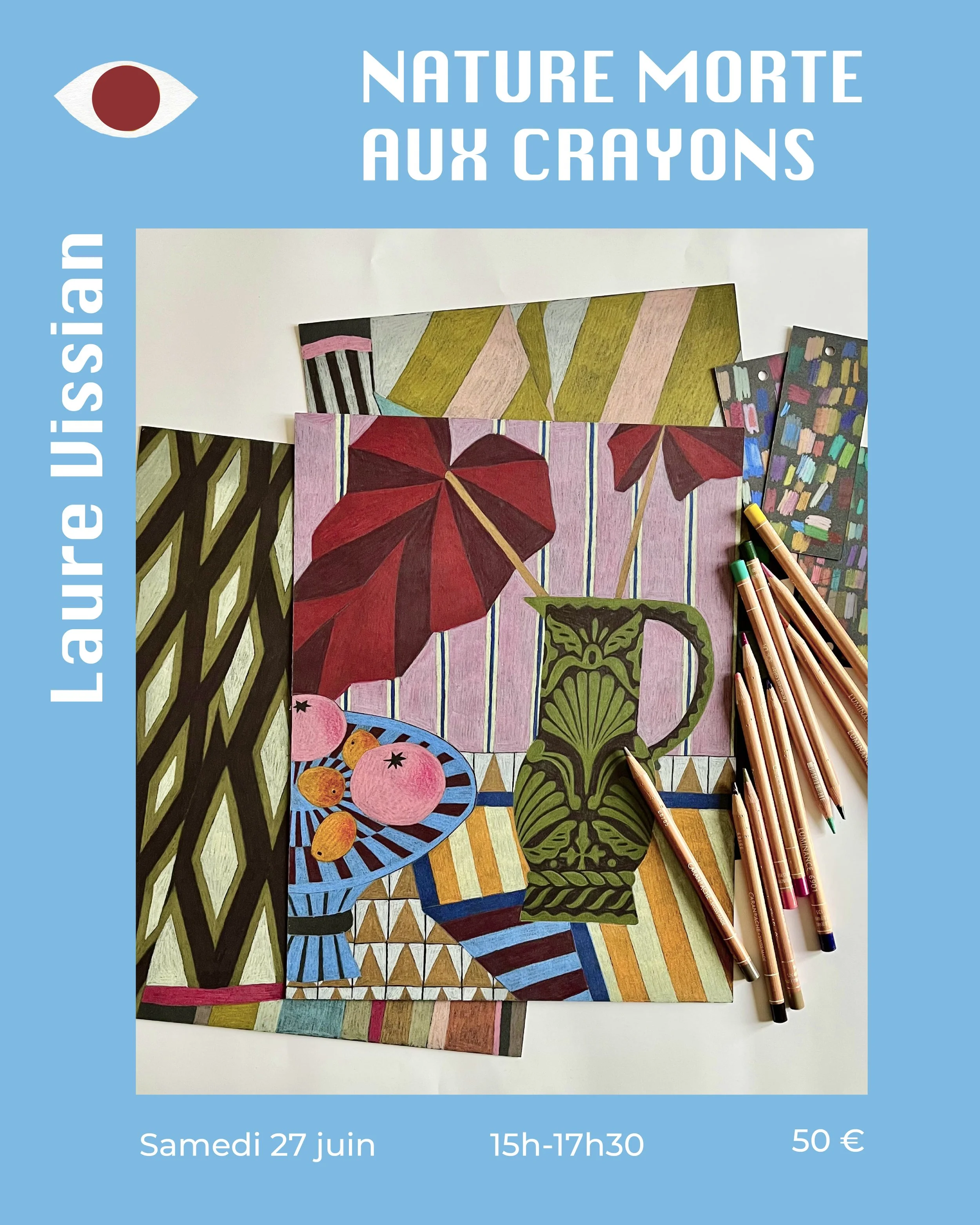 Atelier nature morte aux crayons x Laure Vissian 27.06