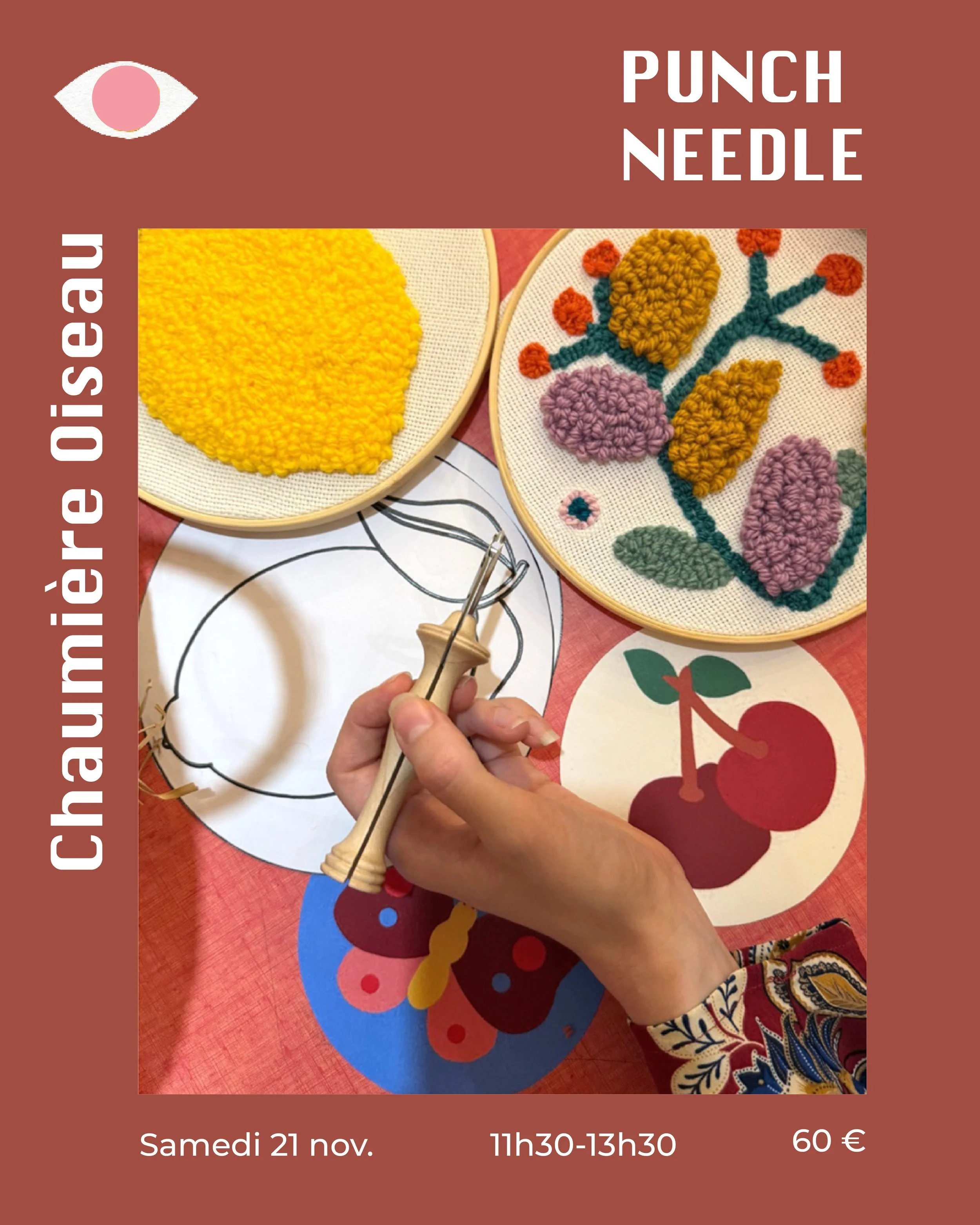 Atelier Punch Needle x Chaumière Oiseau 21.11