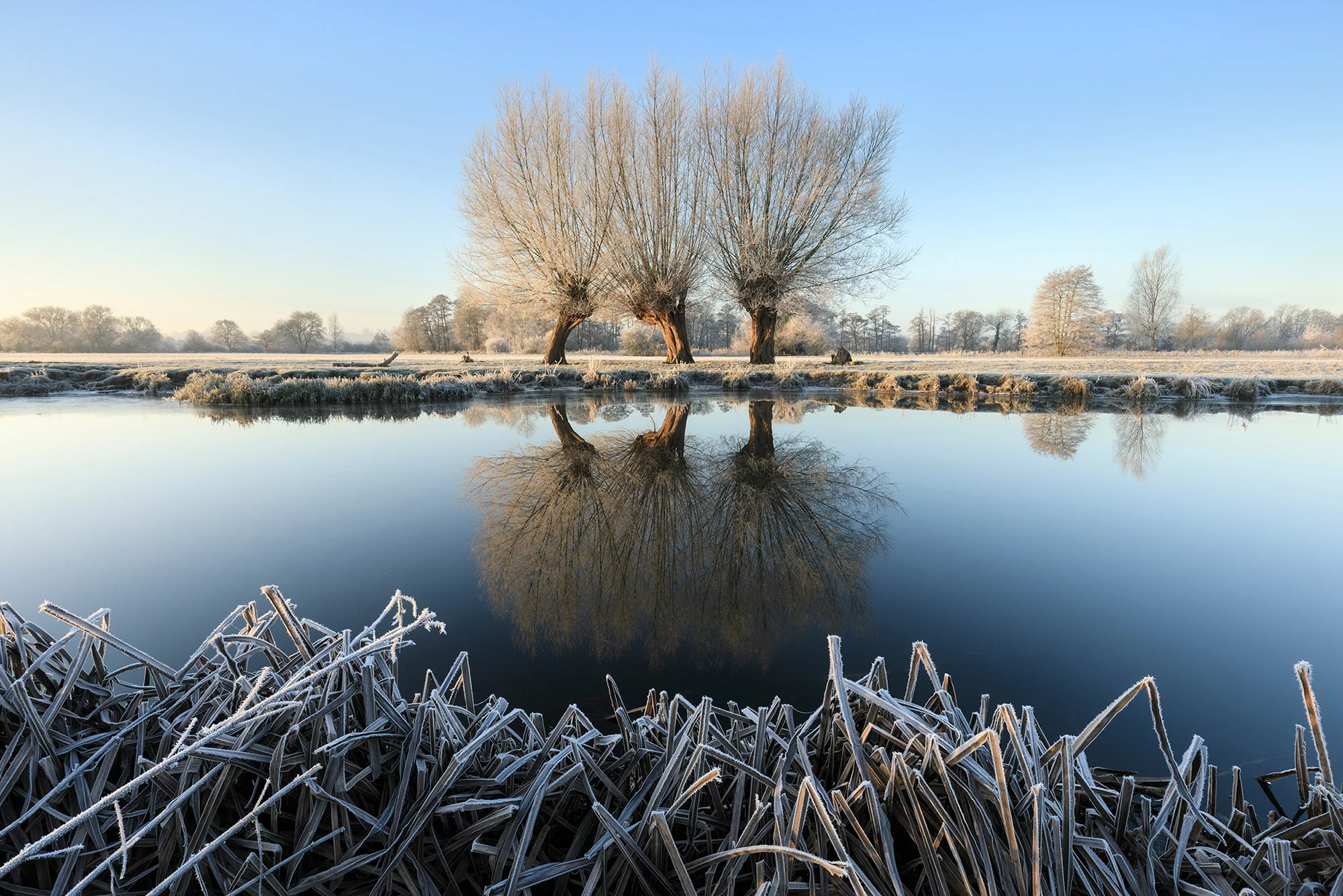 A frosty morning by the River Stour at Flatford, Suffolk © Justin Minns/National Trust