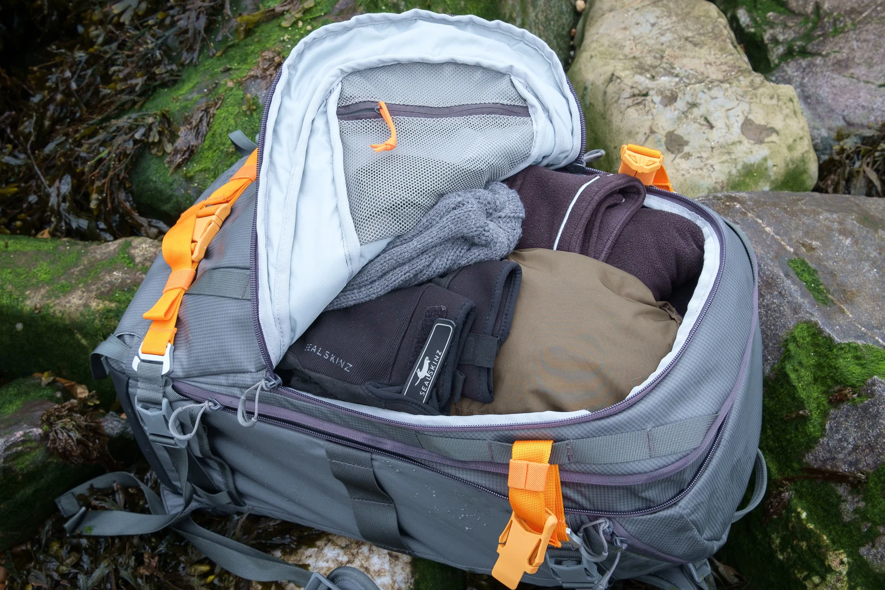 The front pocket will easily hold extra layers