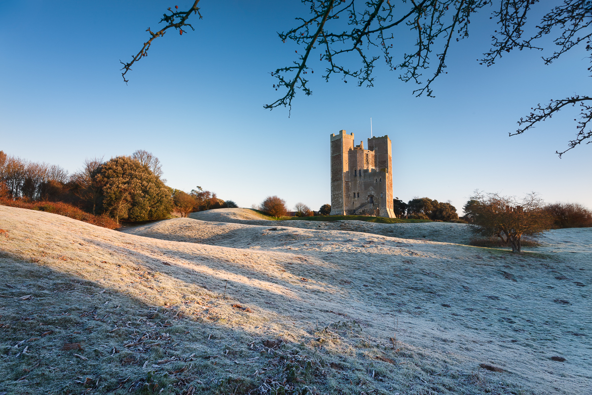A wintry Orford castle, Suffolk