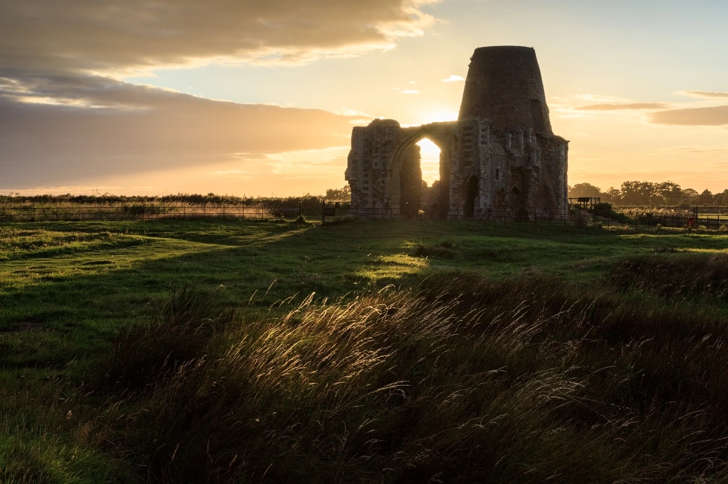 Last light on St Benet’s Abbey Norfolk