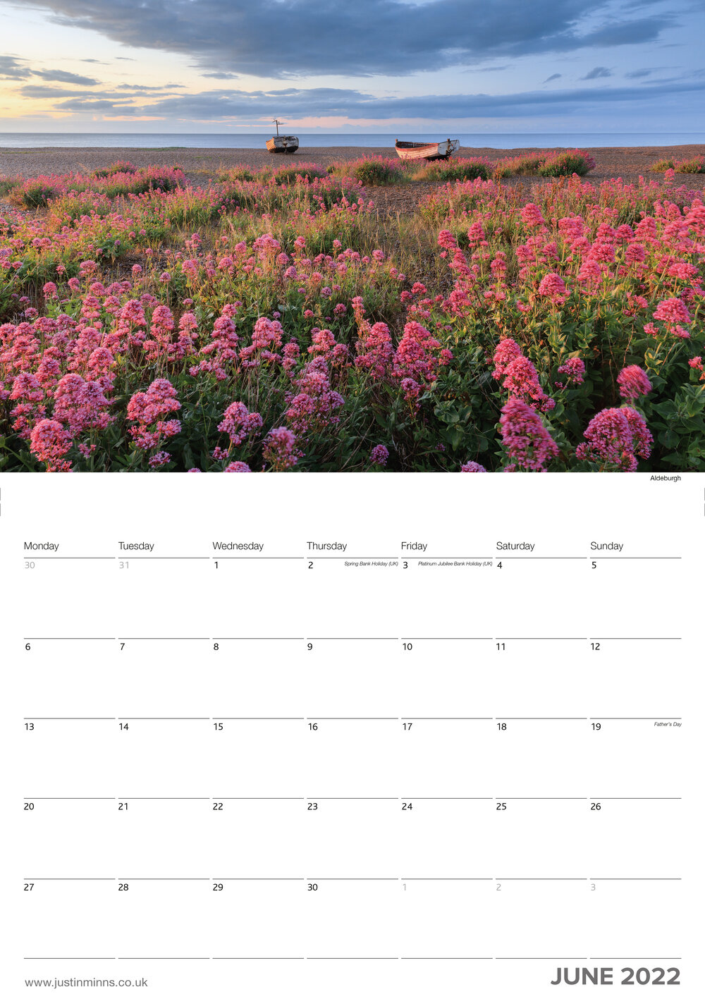 Suffolk 2022 Calendar 2022 Suffolk Calendar (Flatford Cover) — Justin Minns Photography