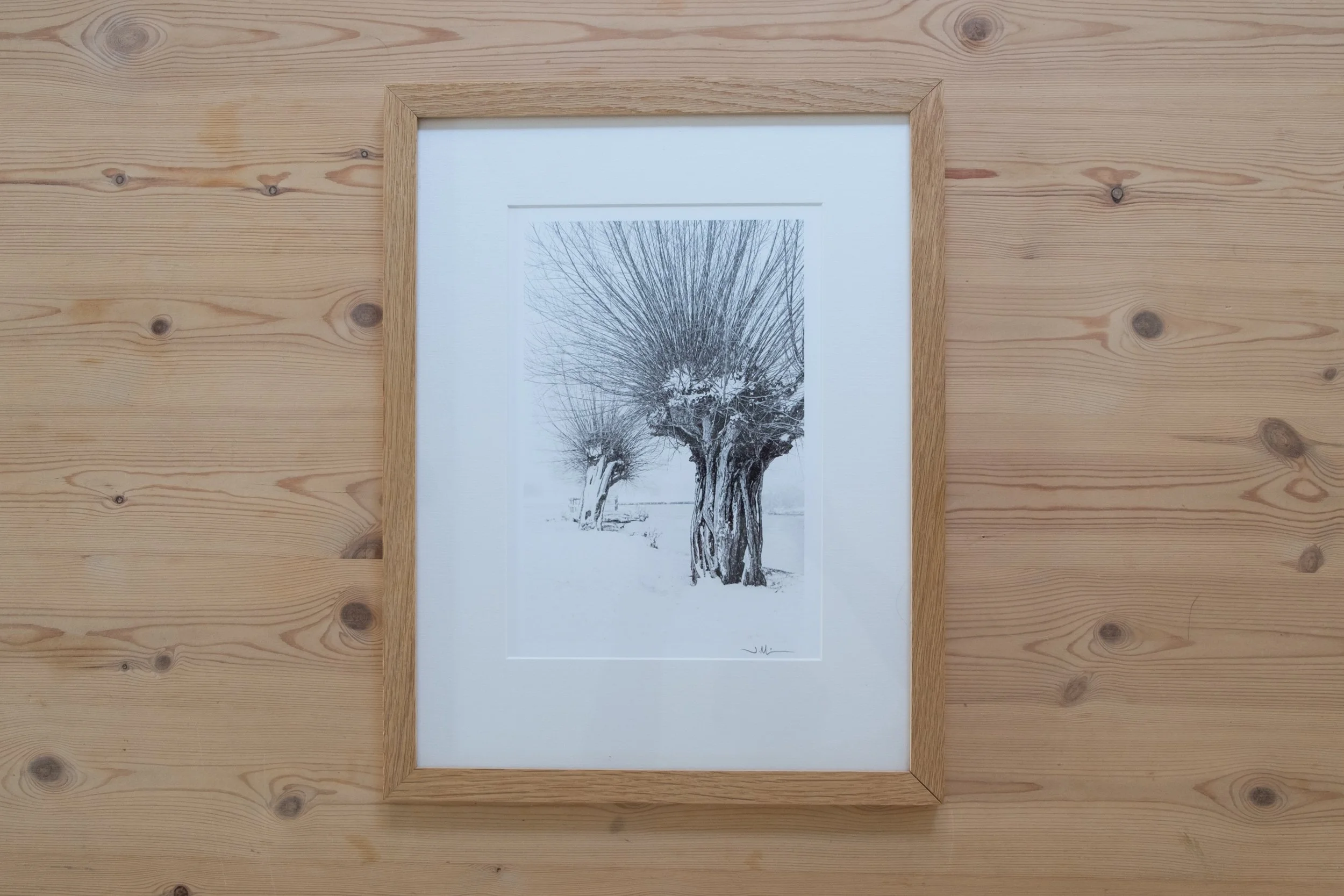 White out - 7x10" framed print 