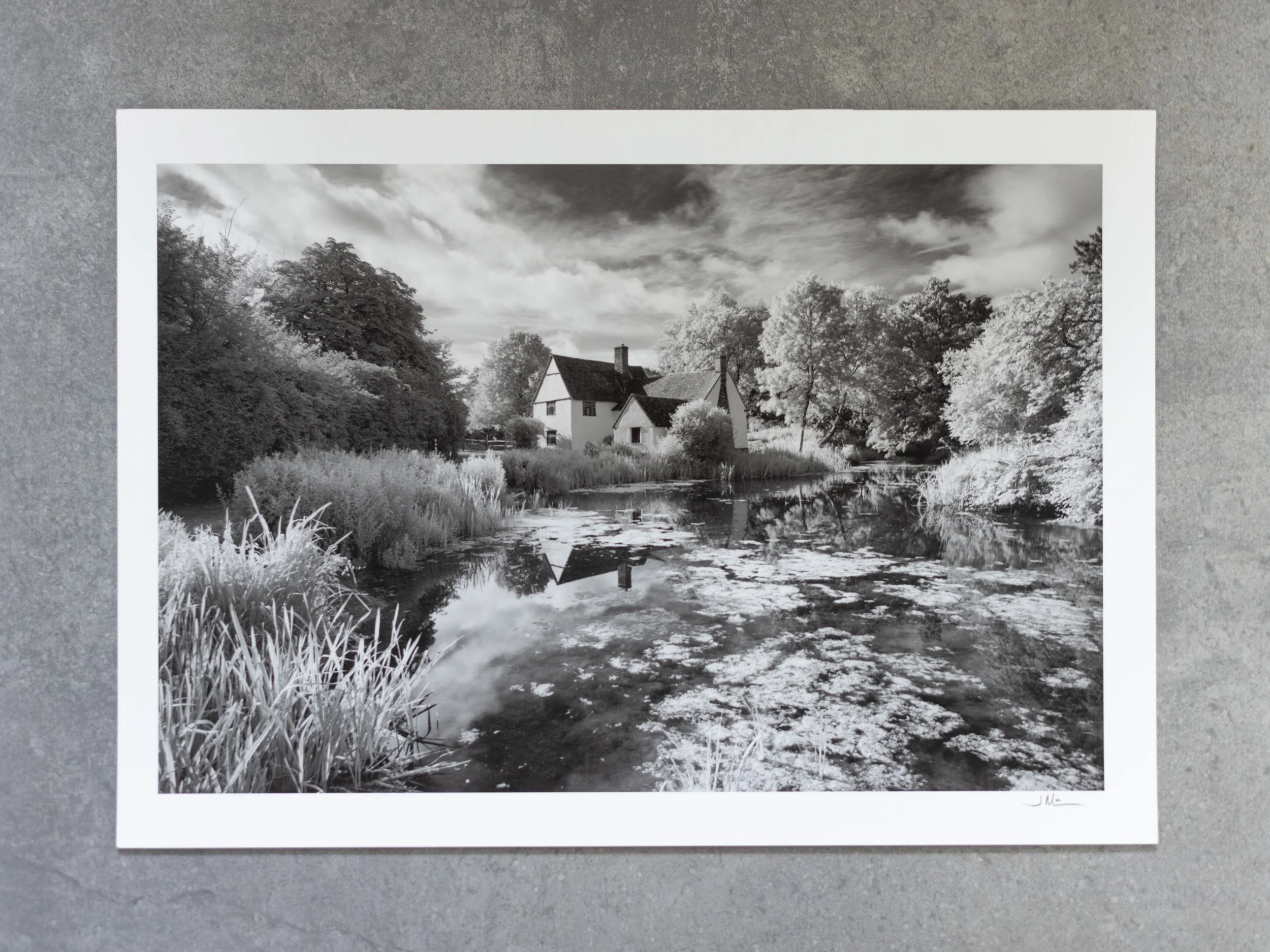 Haywain in mono - 15x10" fine art print