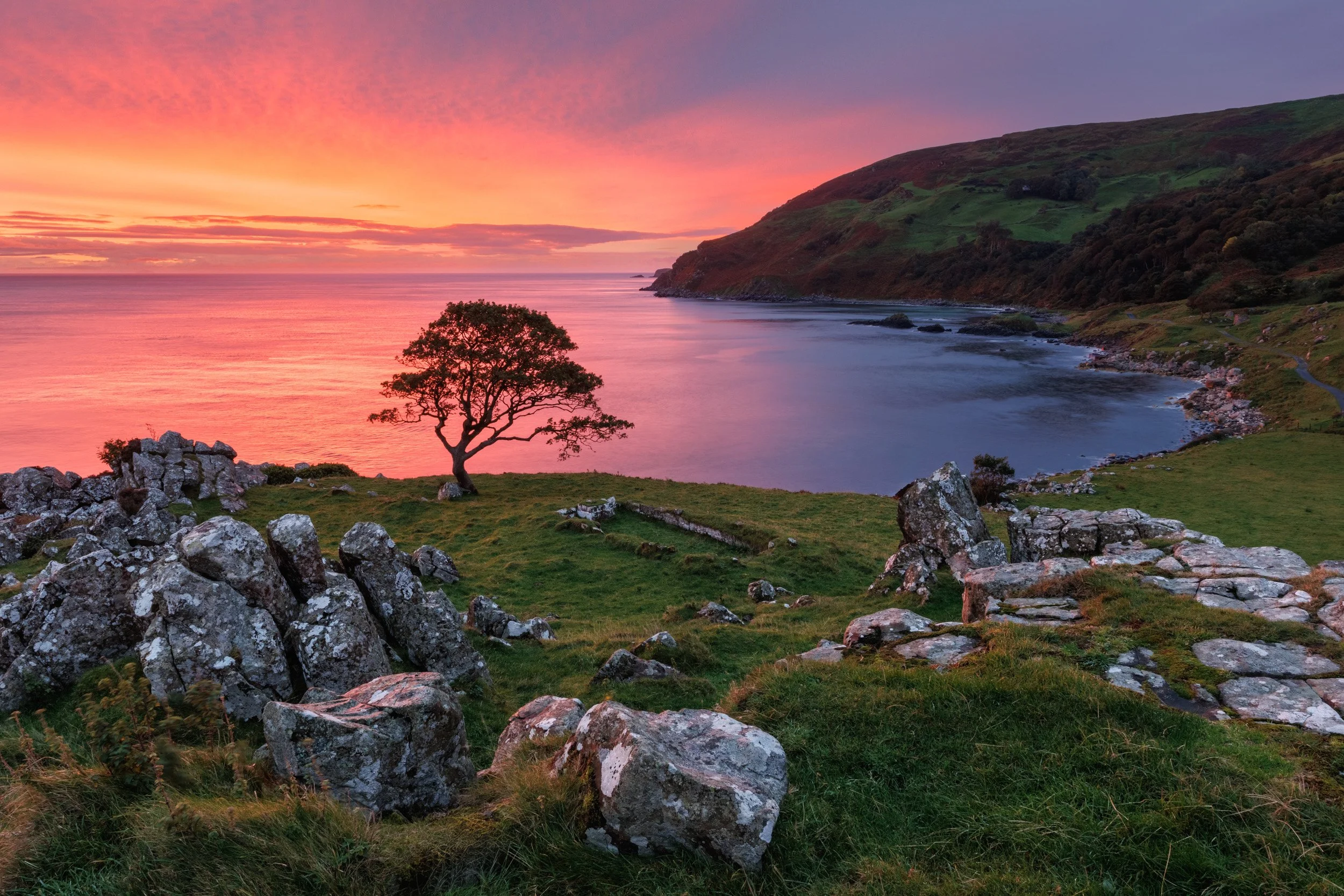 Colourful sunrise at Murlough Bay
