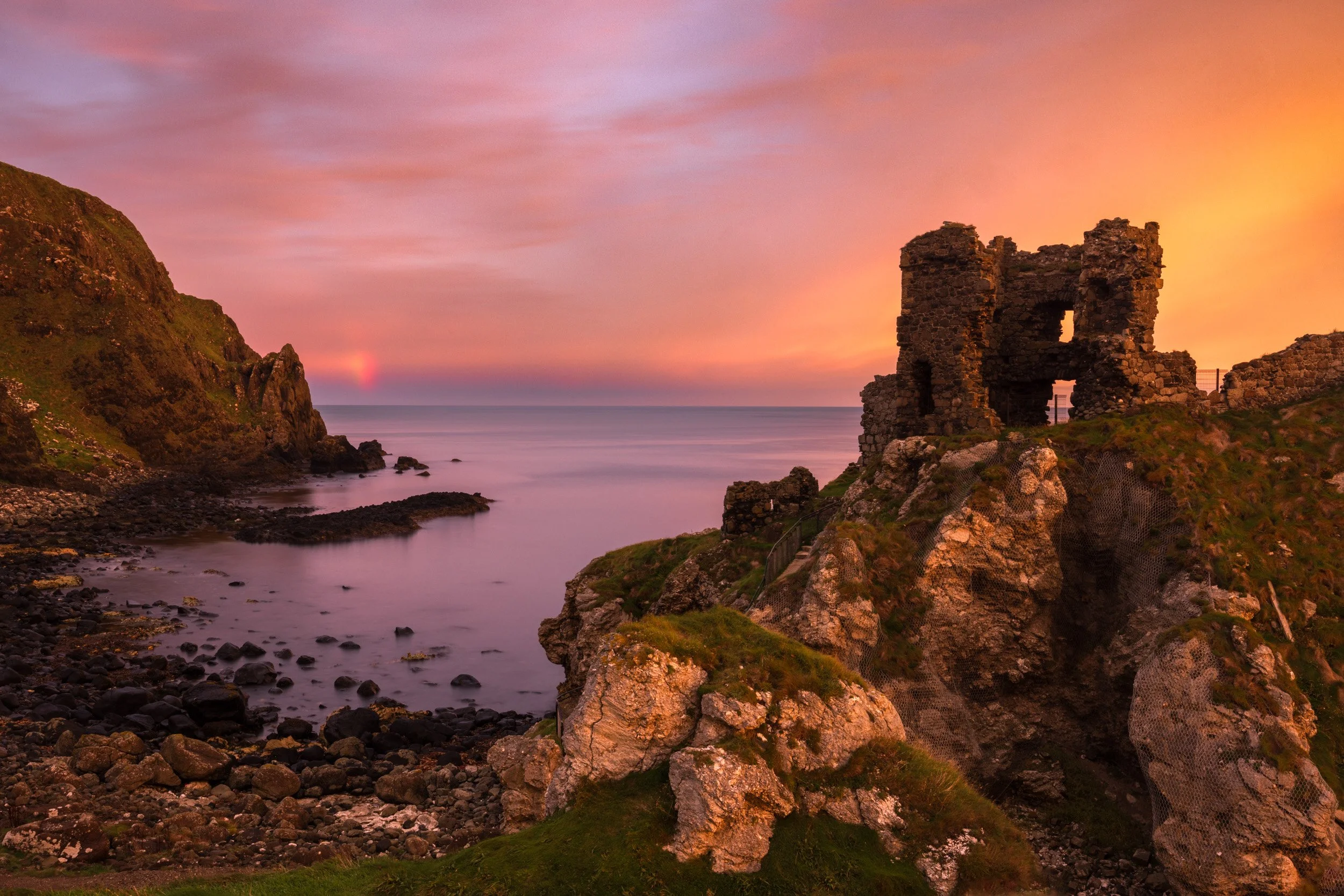 Kinbane Castle at sunrise