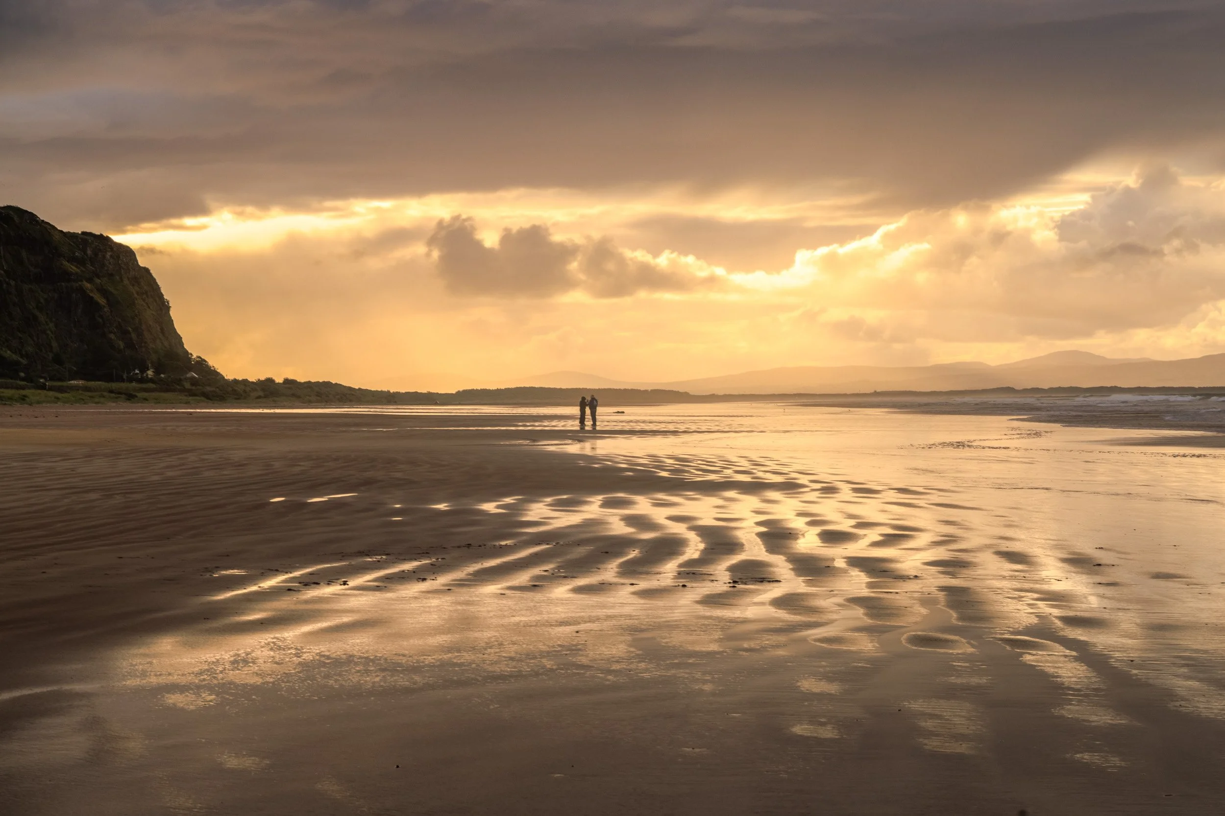 Walking on Downhill beach