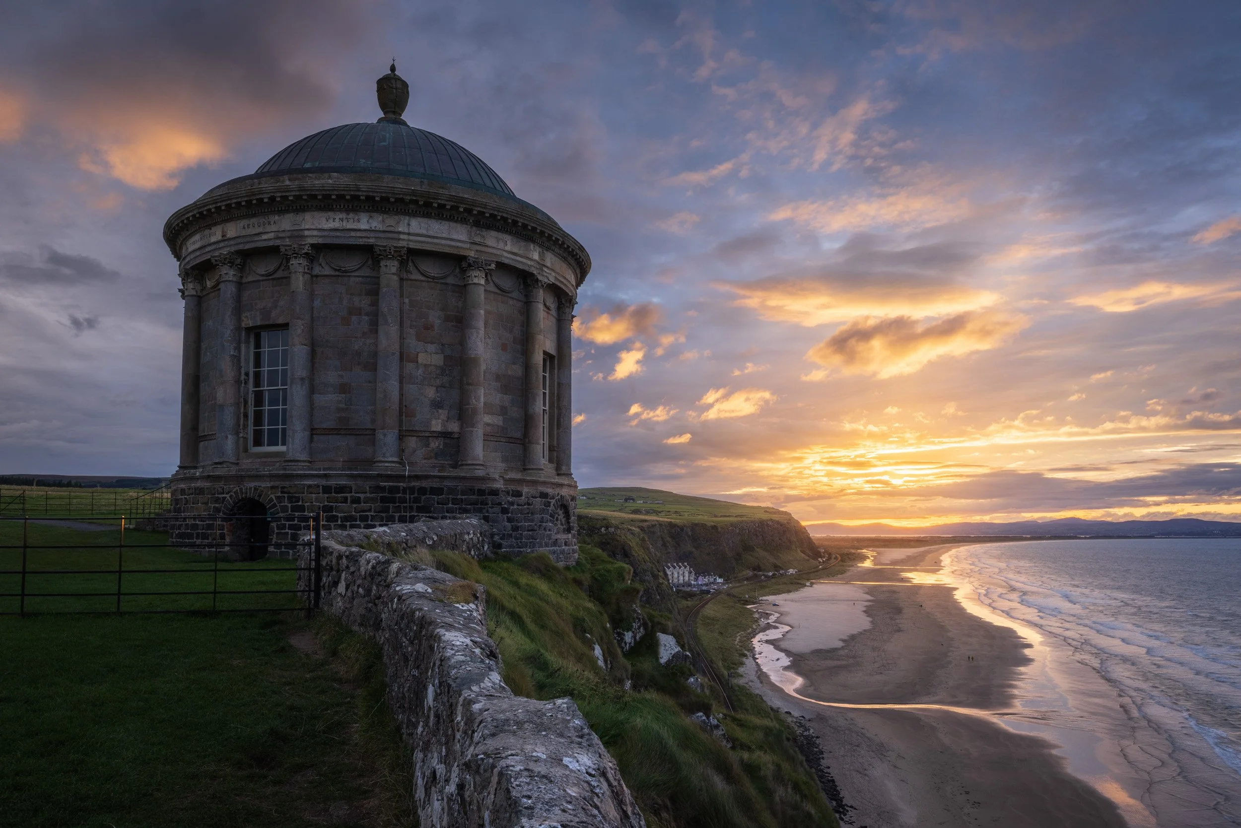 Sunset at Mussenden Temple