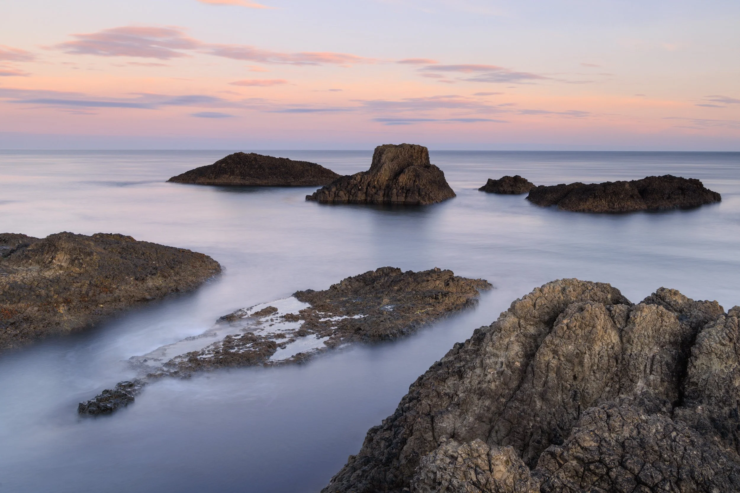 Pastel sunrise at Ballintoy