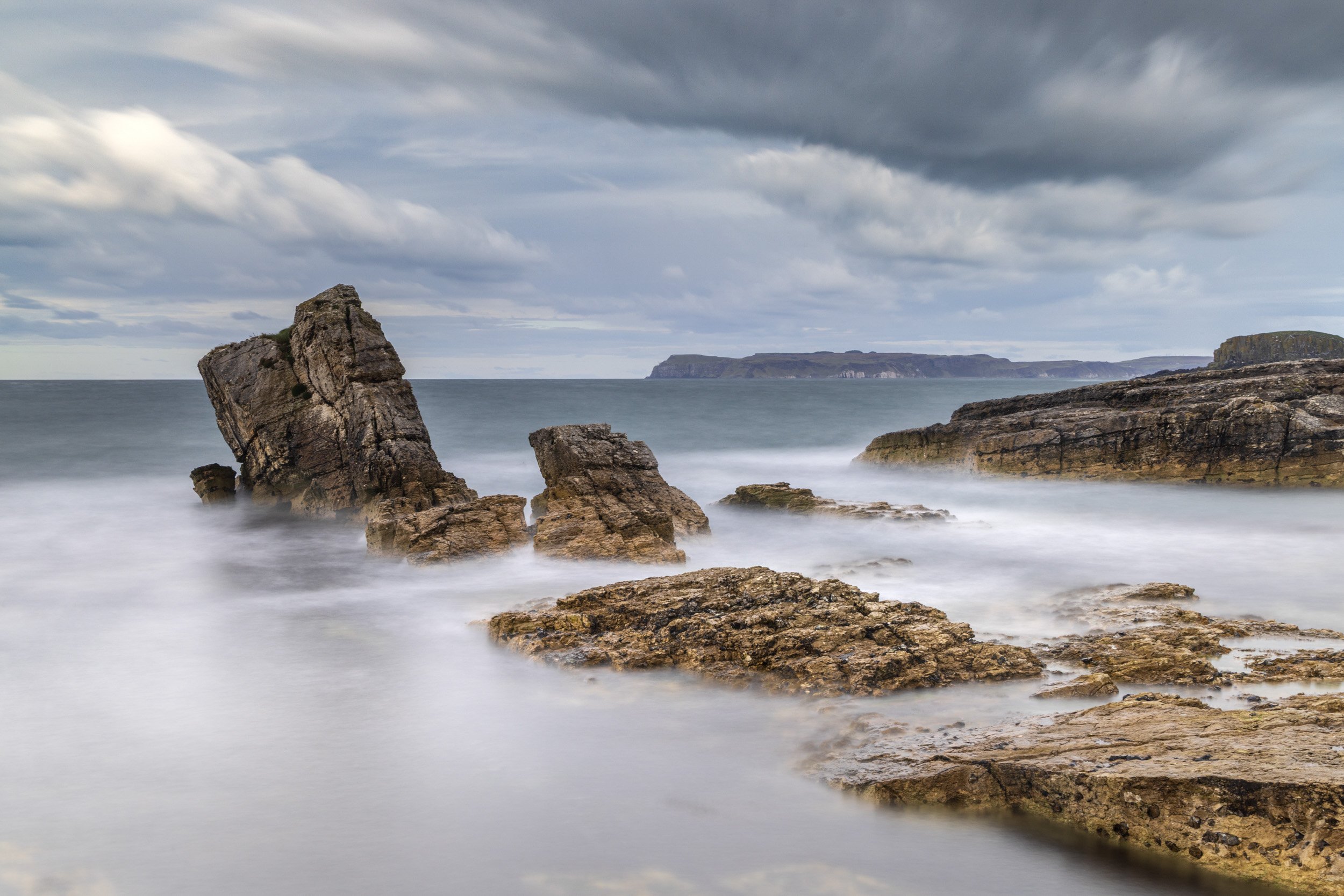 Rock stacks at Black and white Bay