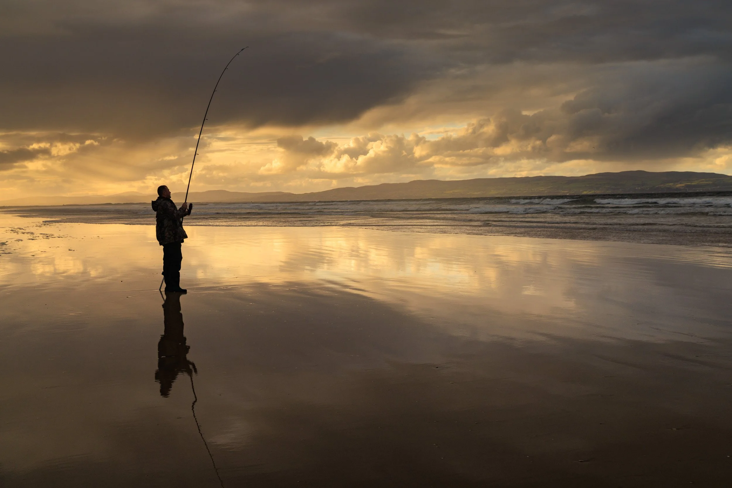 Fishing on Downhill Beach