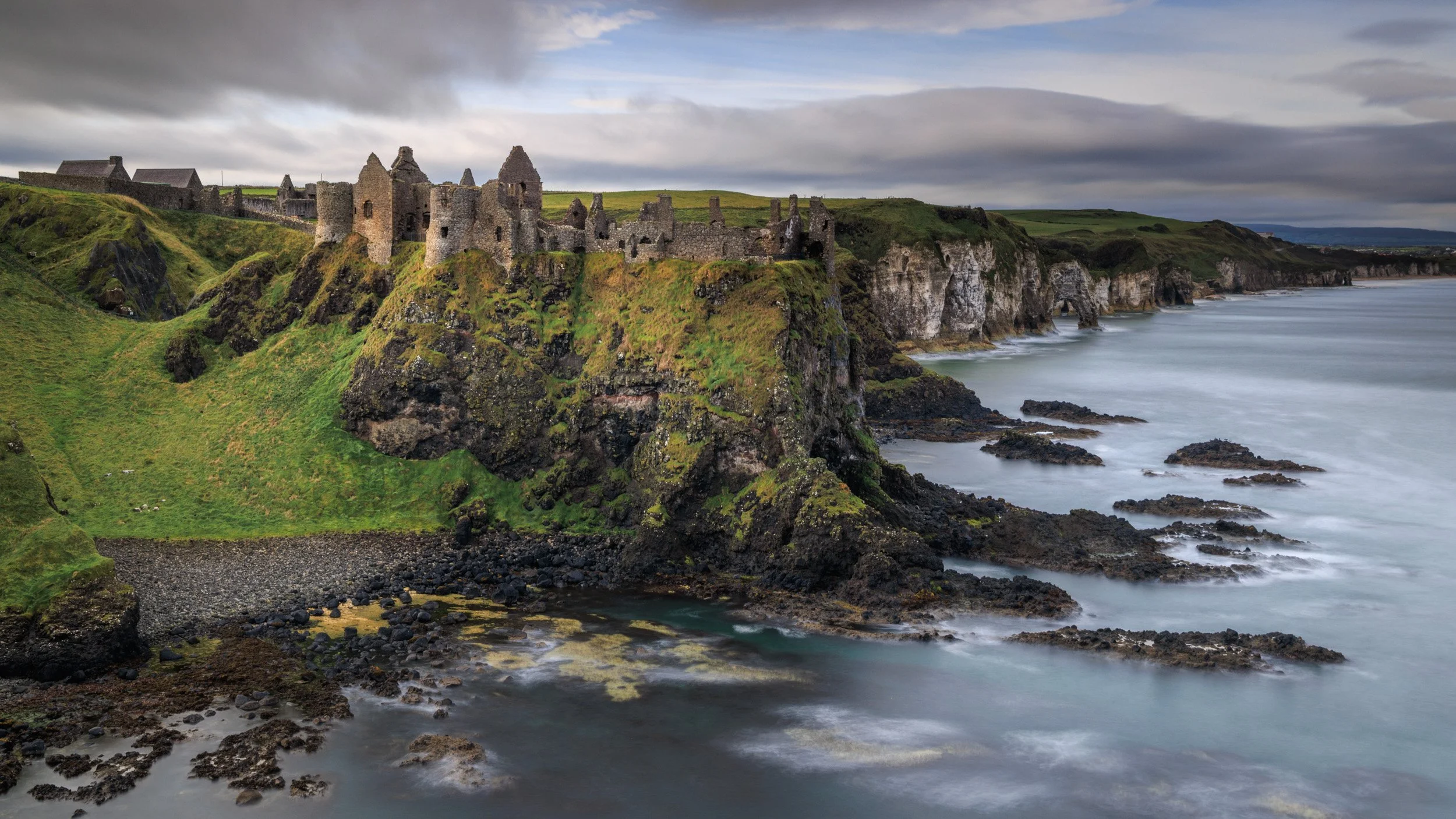 Dunluce Castle on the cliffs