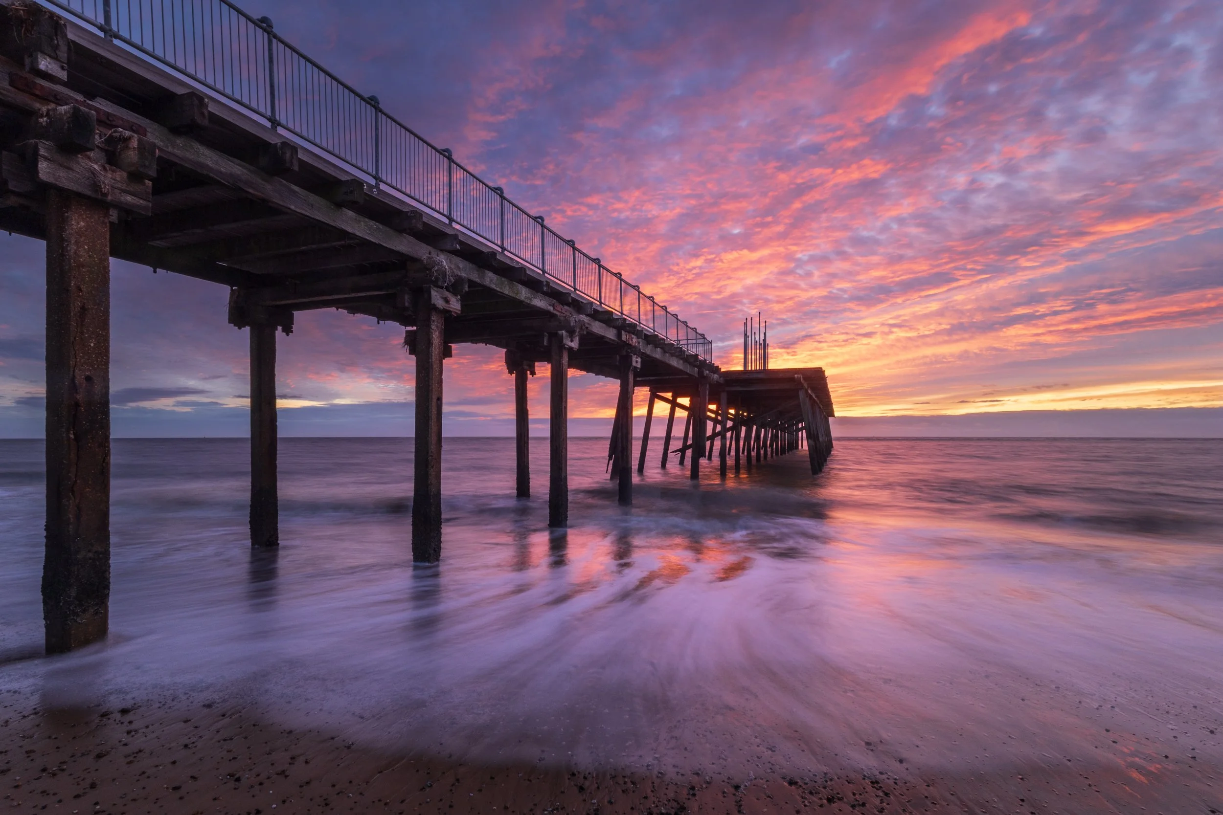 Sunrise at Claremont Pier, Lowestoft, Suffolk