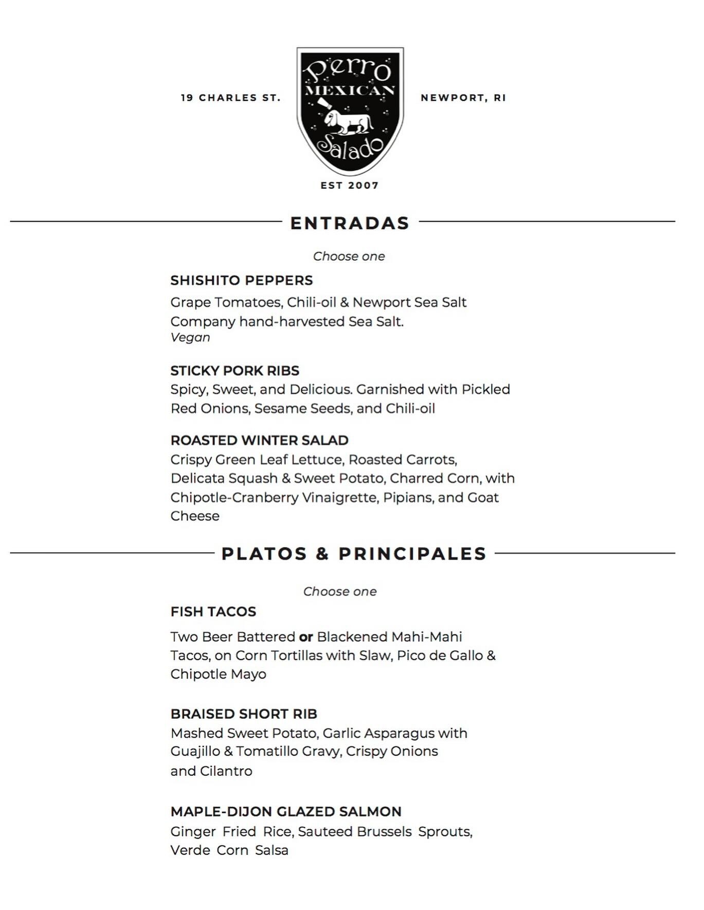 It&rsquo;s Newport Restaurant Week, November 7 - 16
$30 2-Course Prix-Fixe Menu for Dinner.

Hours:
&middot; Monday - Friday: 5:00 - 9:00 PM
&middot; Saturday: 4:00 - 9:00 PM