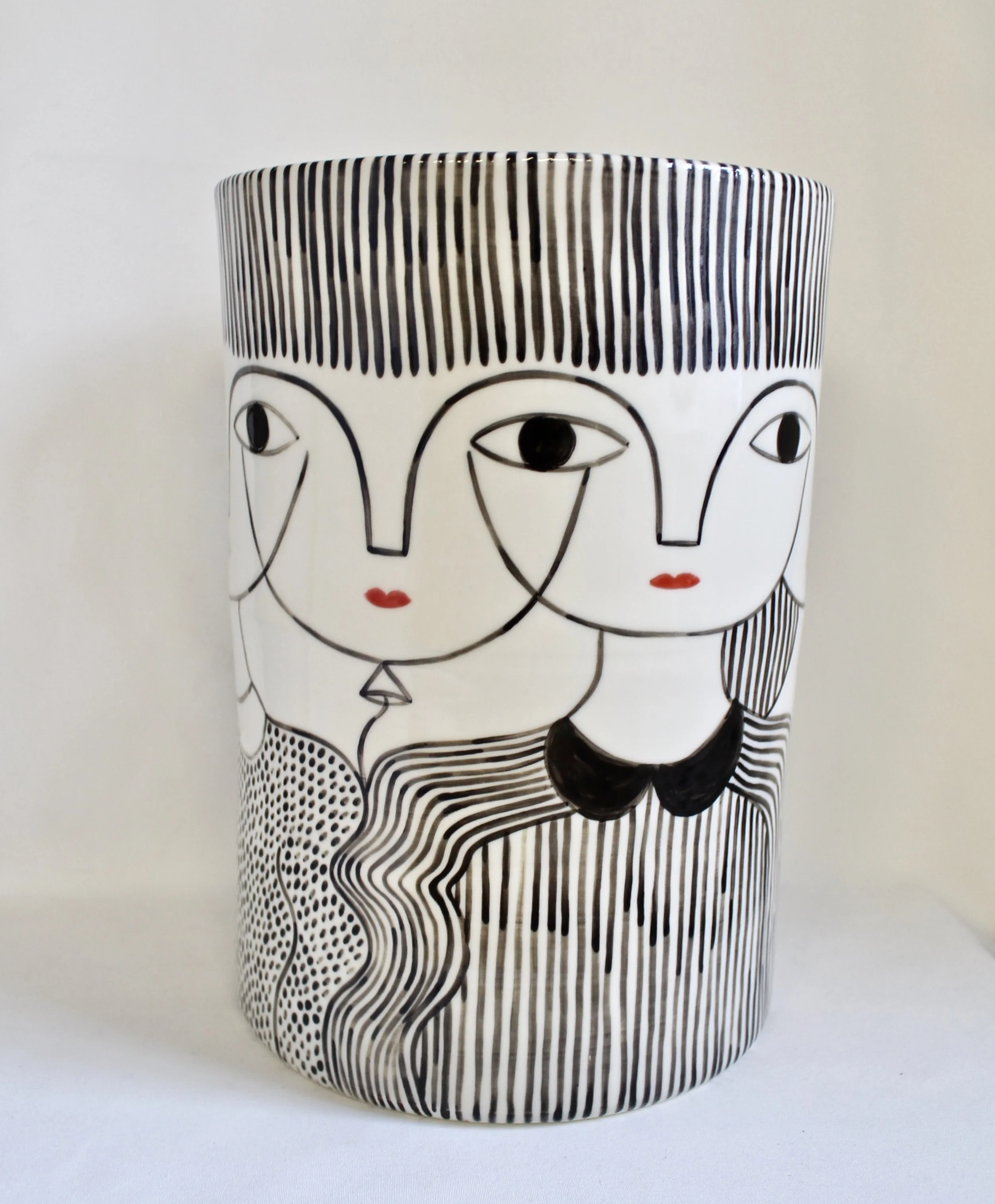 Porcelain Illustrated Vase