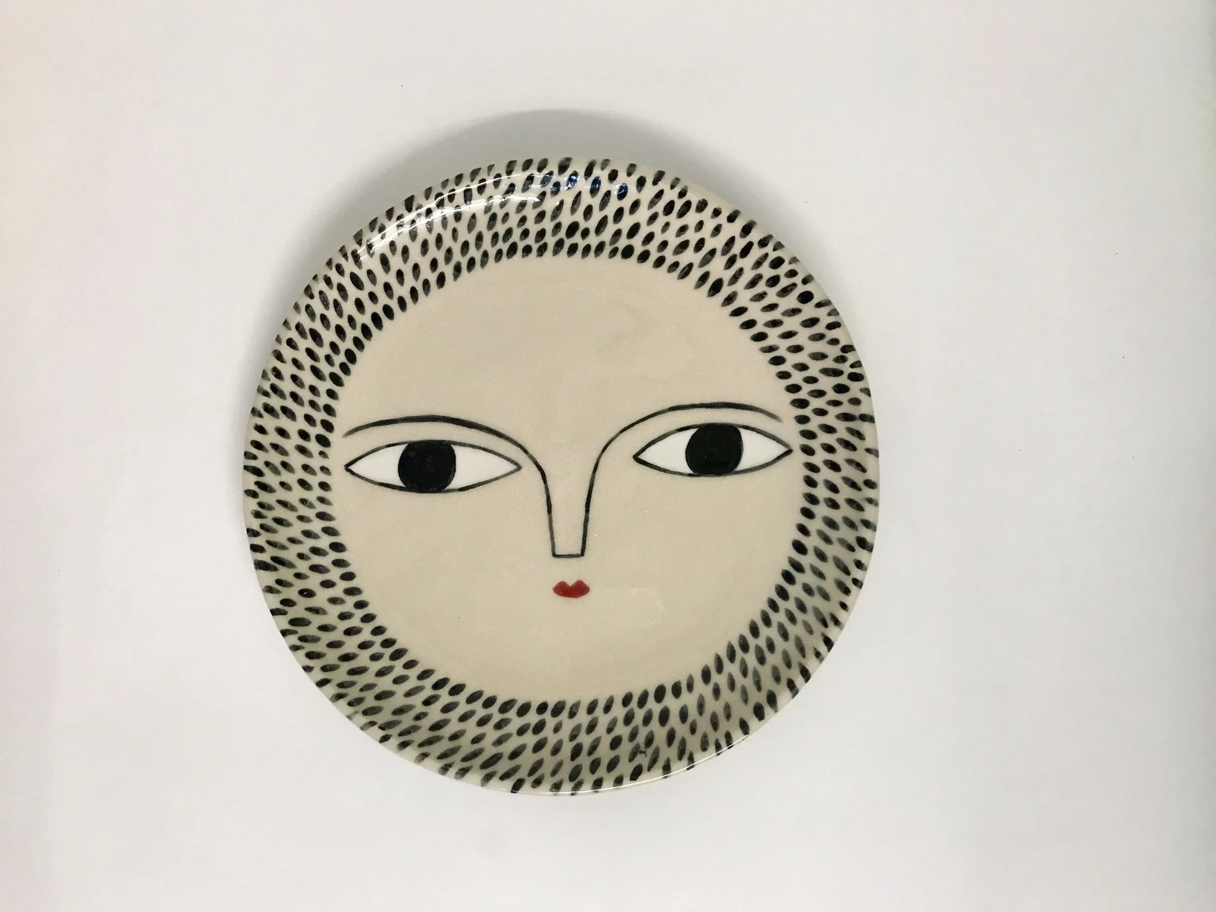 Ceramic illustrated plate