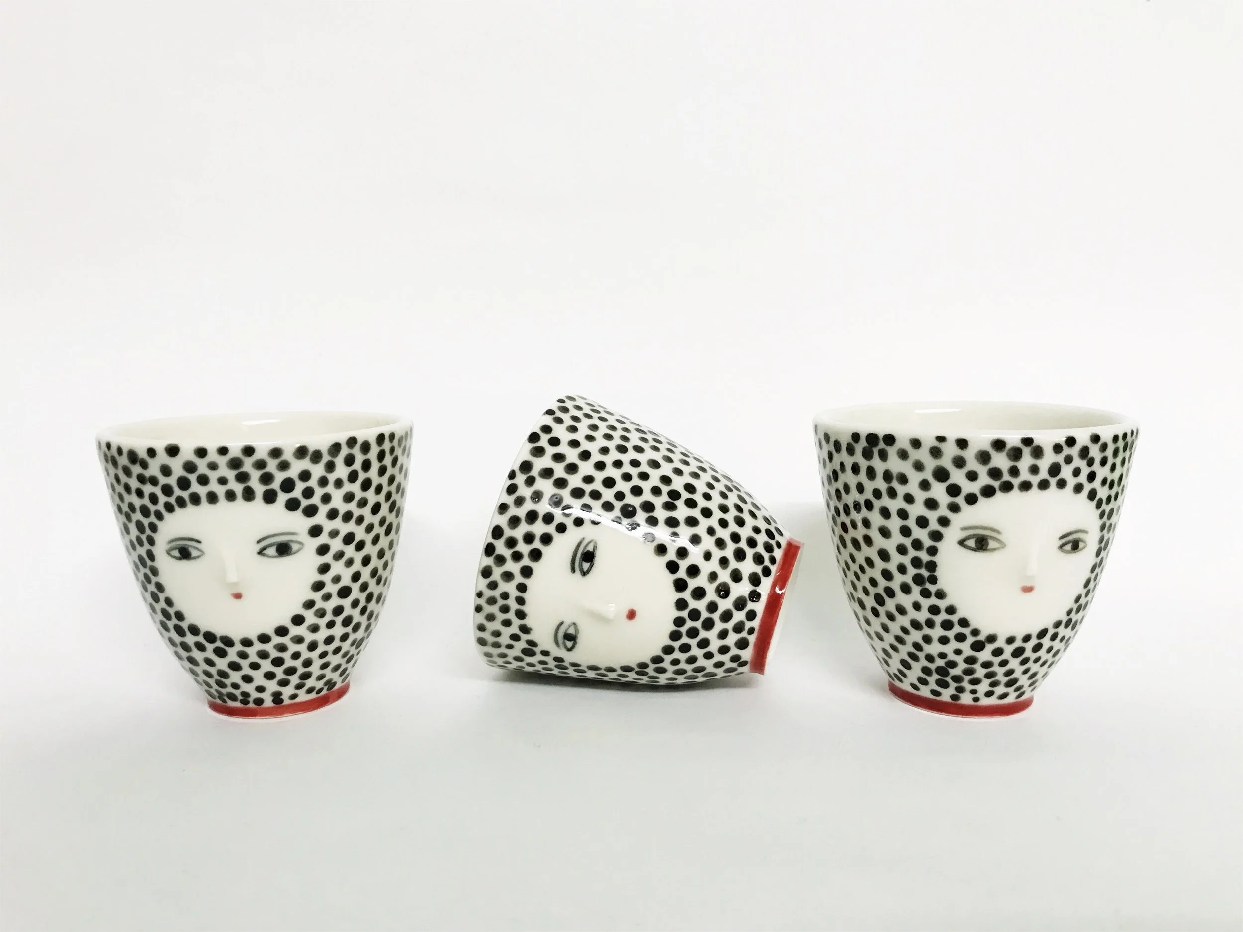 Porcelain green tea cup 