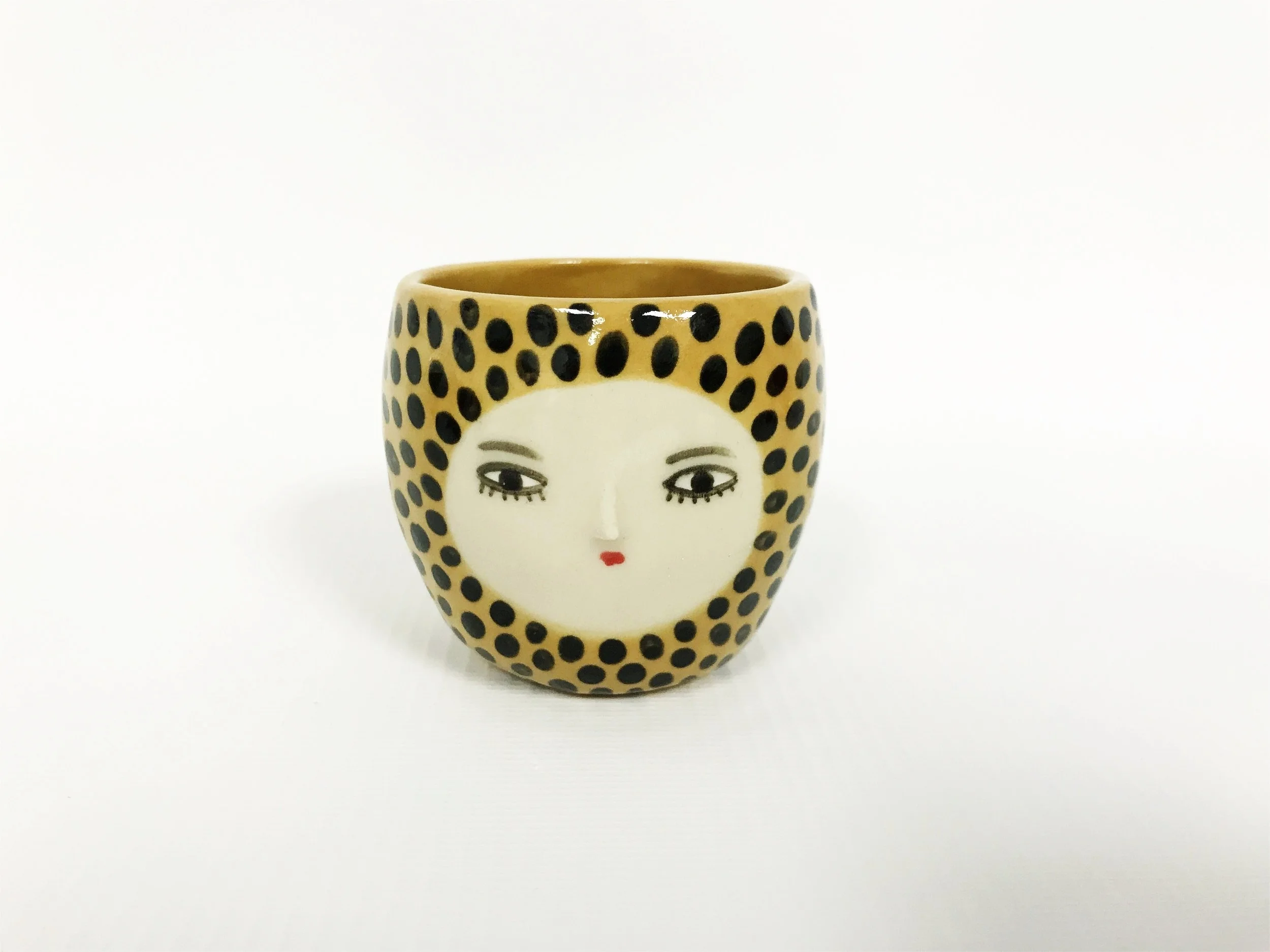 Leopard double espresso glass