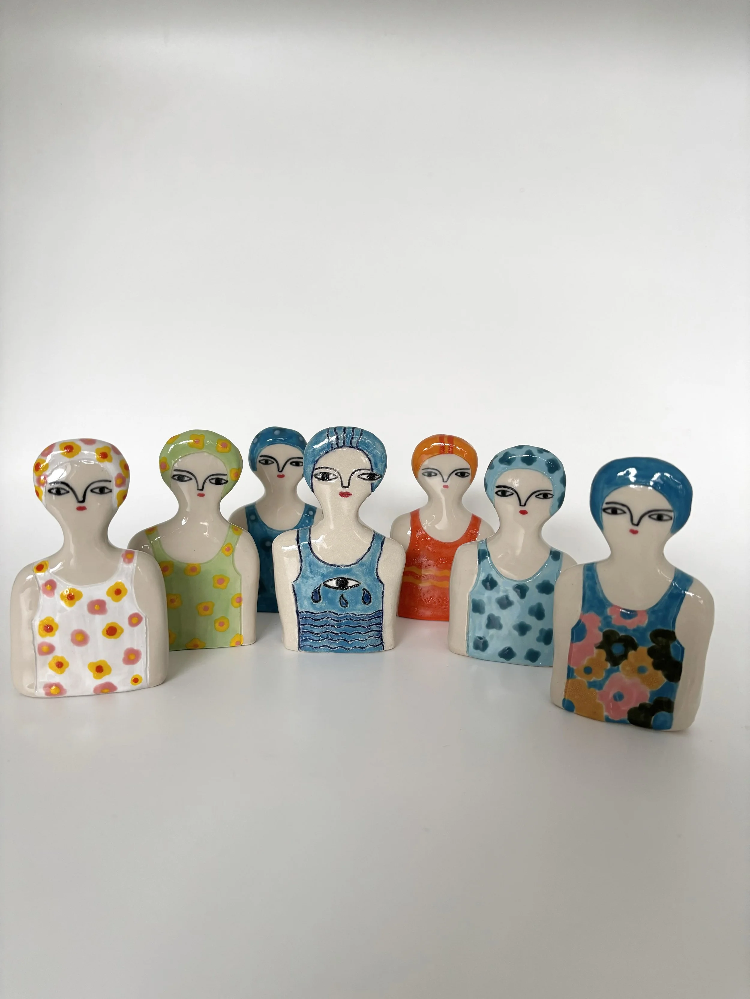 One of a kind Ceramic swimmers