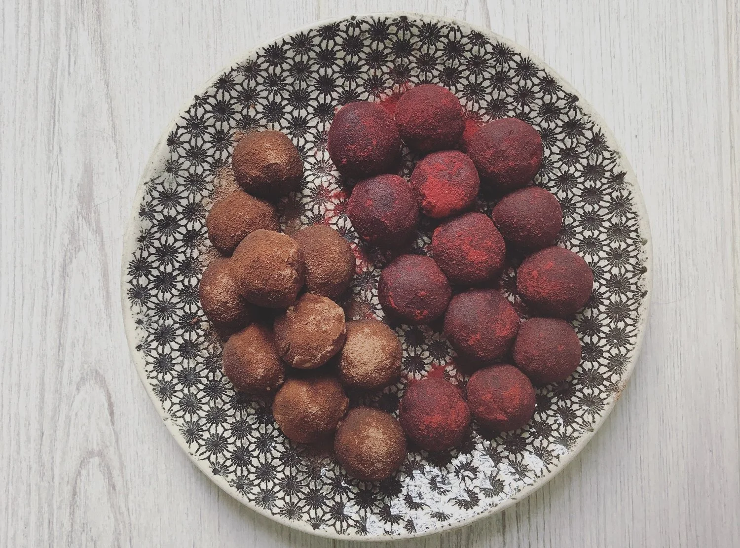 Choco and orange bliss balls with potent antioxidants