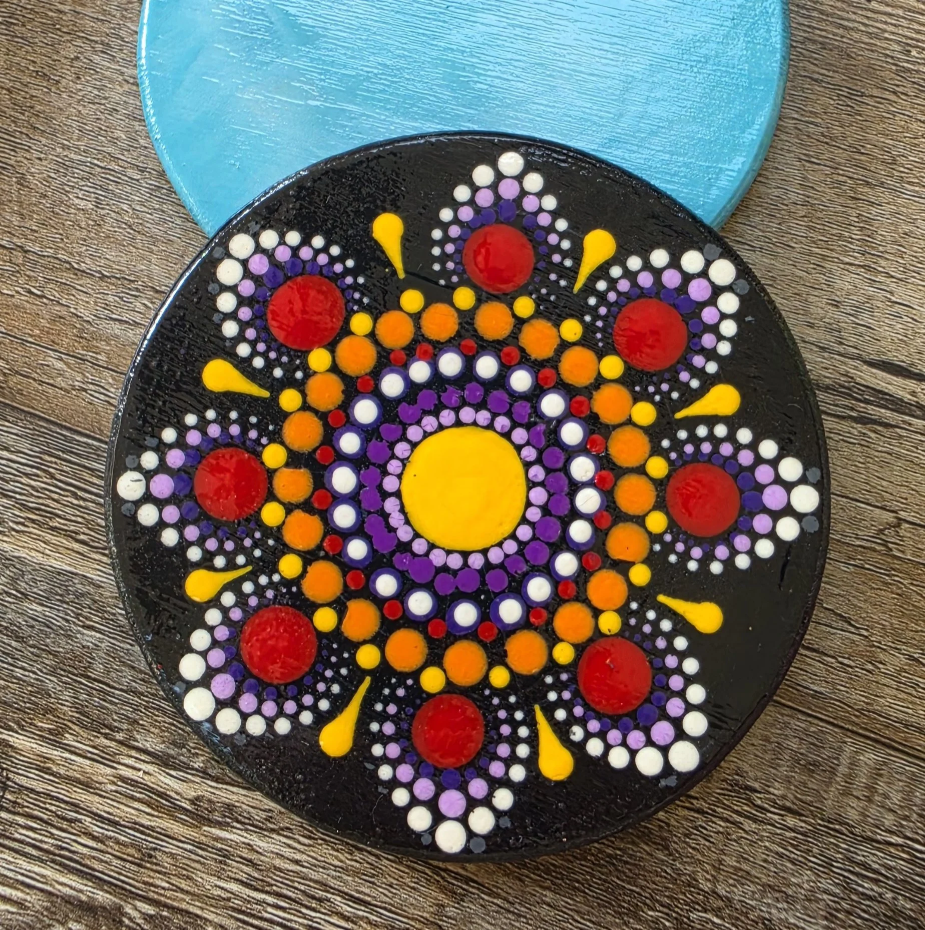 8/10 MANDALA DOT PAINTING: Summer Edition Coaster