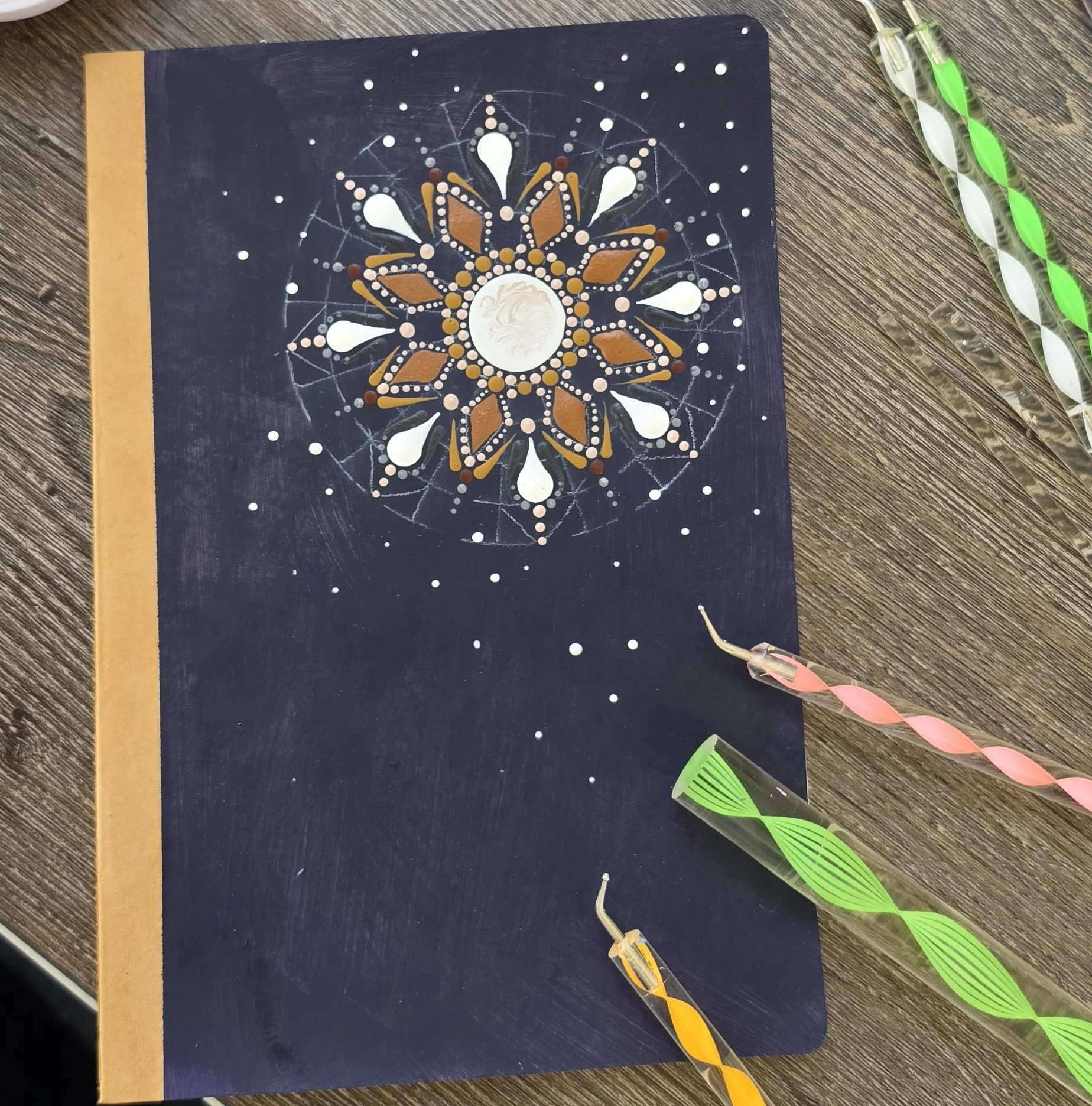 MANDALA DOT PAINTING: Harvest Moon Journal