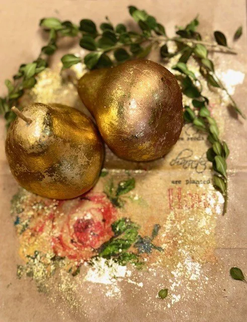 12/18—CREATIVE CHOICES: PAINTING & GOLD LEAFING  PEARS OR DECOUPAGING GIFT BAGS