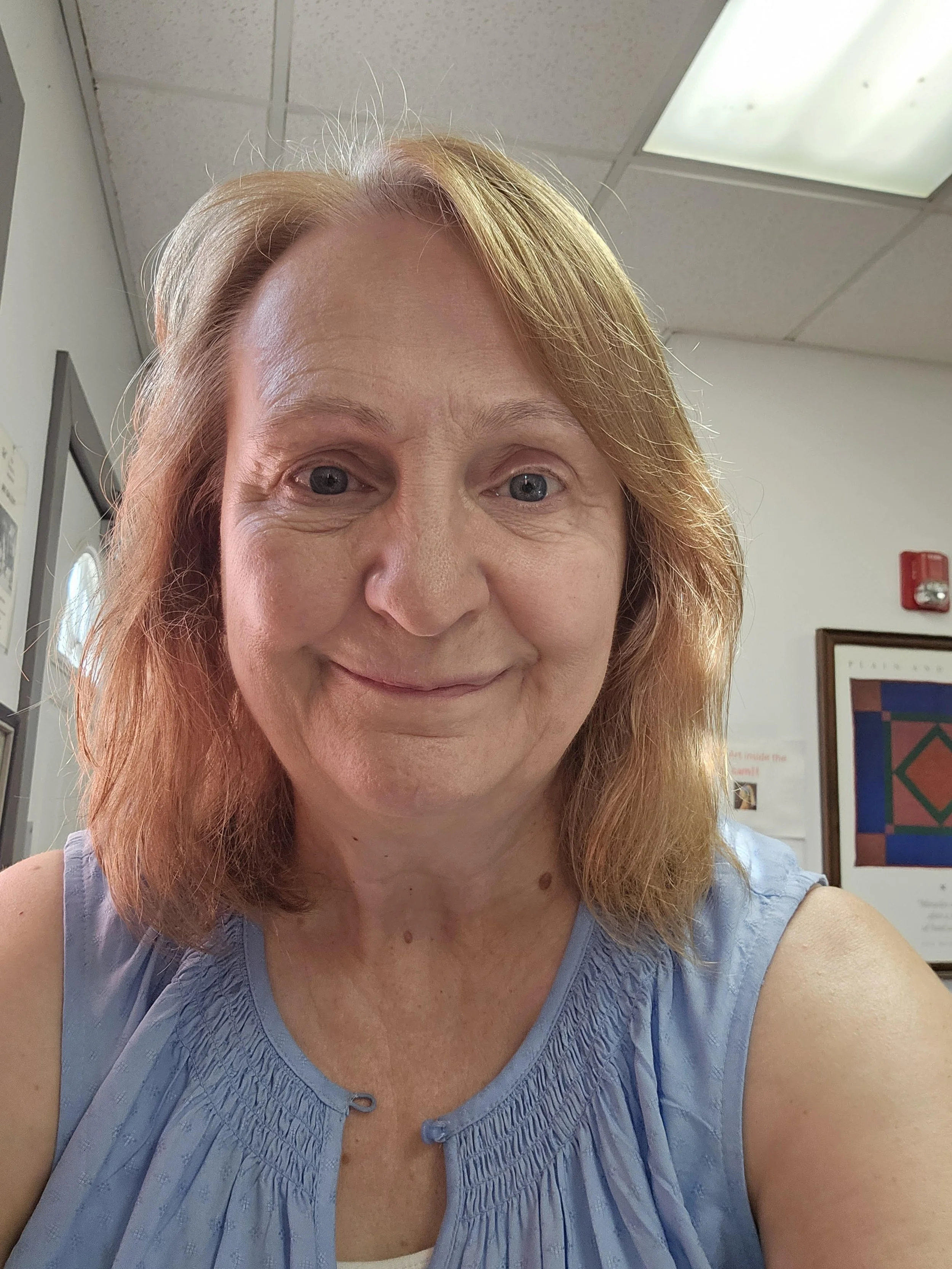 Julie Phillips, reverse glass painting facilitator