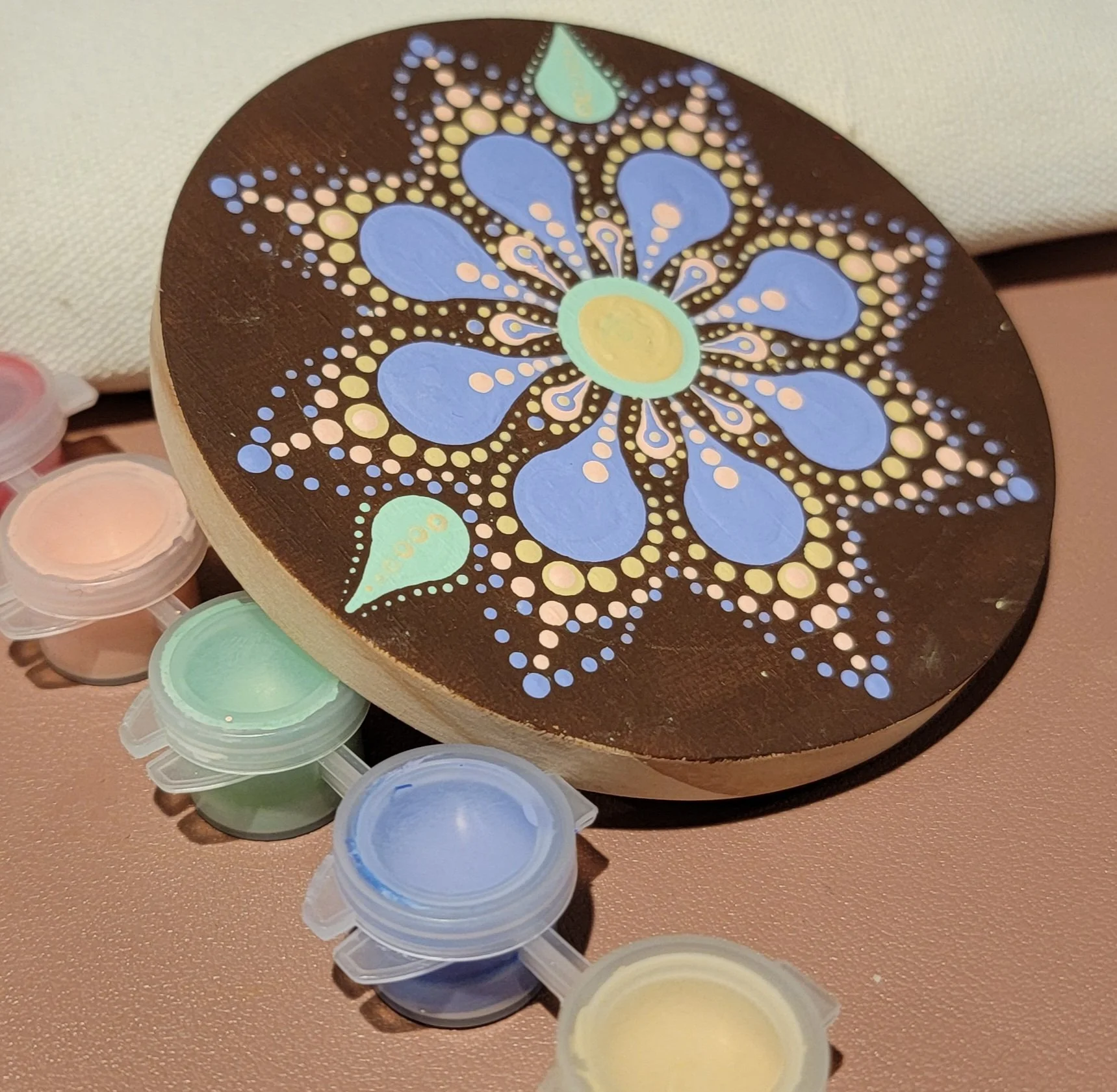 3/9 MANDALA DOT PAINTING: Spring Blossoms Coasters