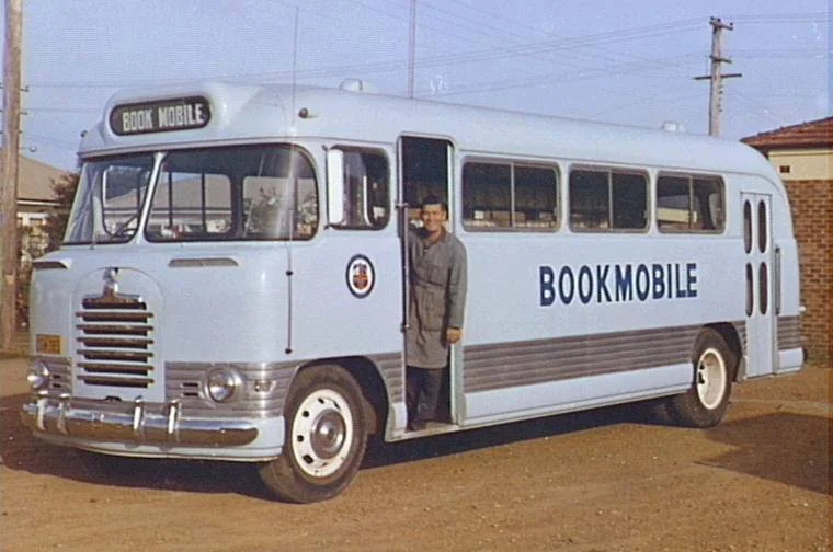 The Wollongong Library Bookmobile in the 1960s.