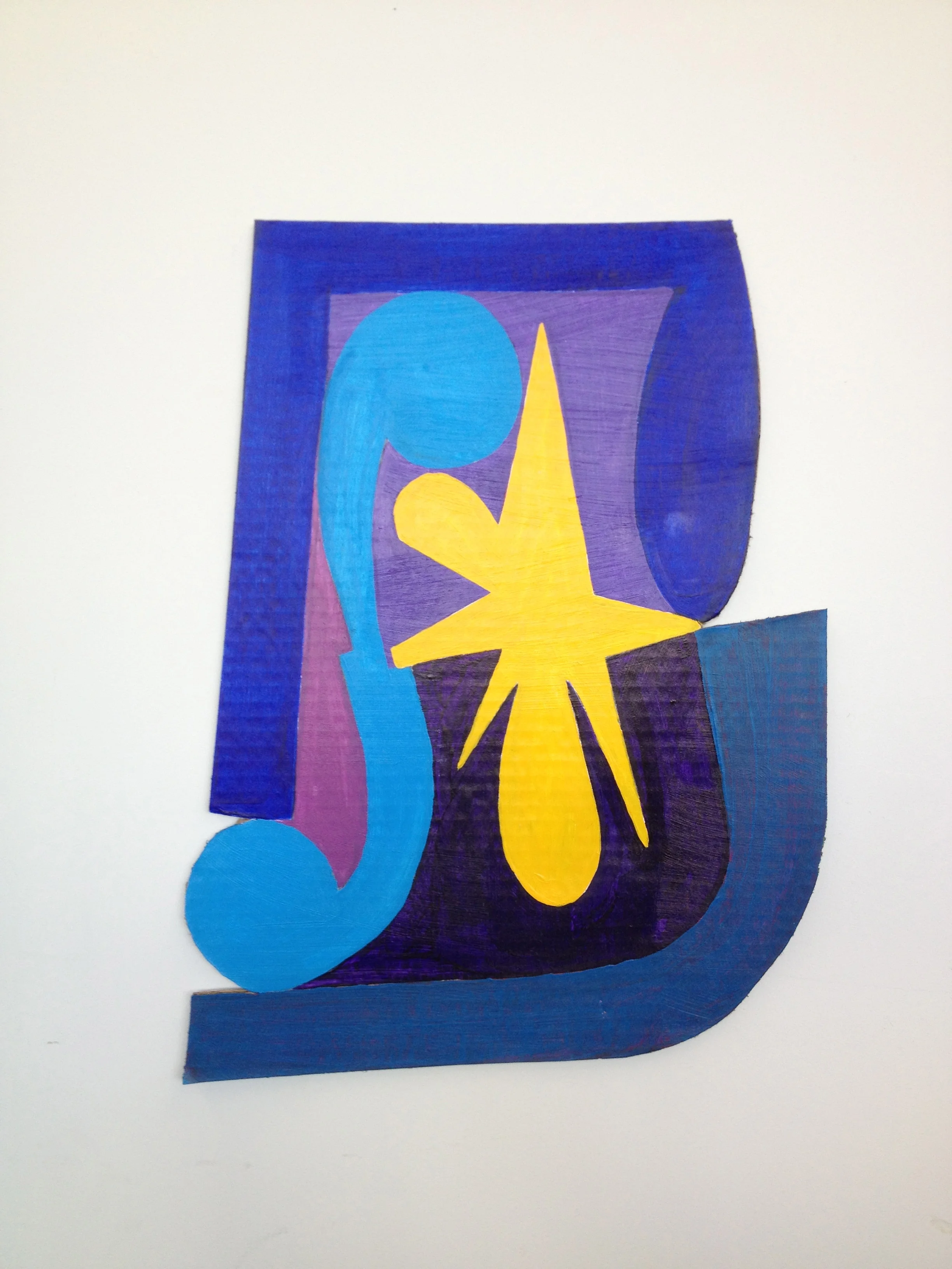 Night acrylic on cardboard (framed)