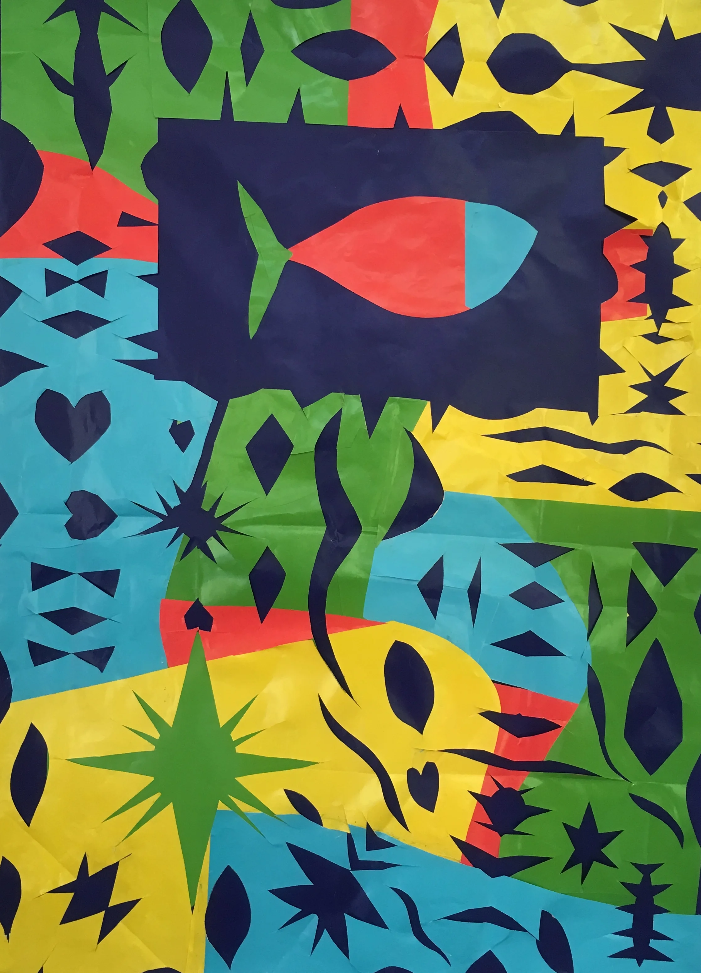 Fish 2018 cut paper 28 x 20 in.