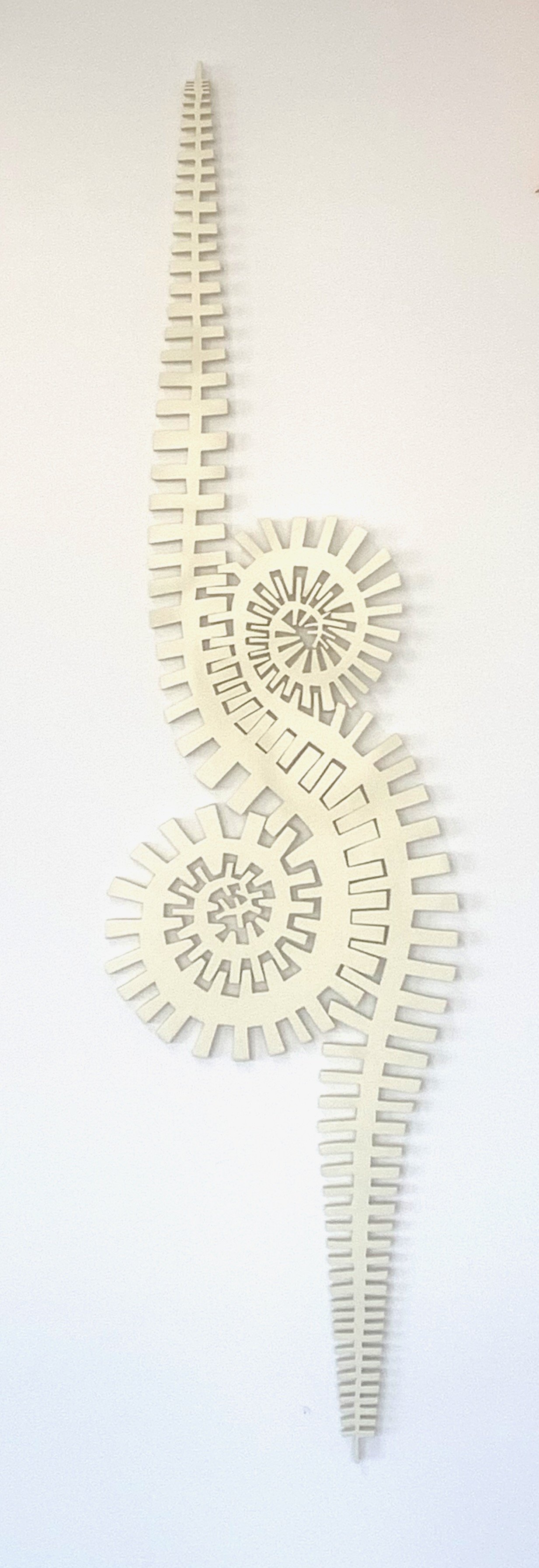  Kairos, 2023, shaped pvc, 49” x 13” 