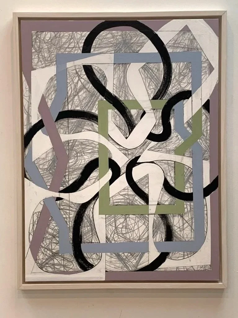 Web With No Weaver, 2025, acrylic on canvas, 40"x30"