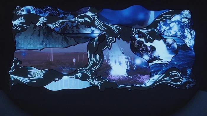 Original and unique mapping projection with 2D and 3D animation, sound, motion sensors in Dublin Ireland