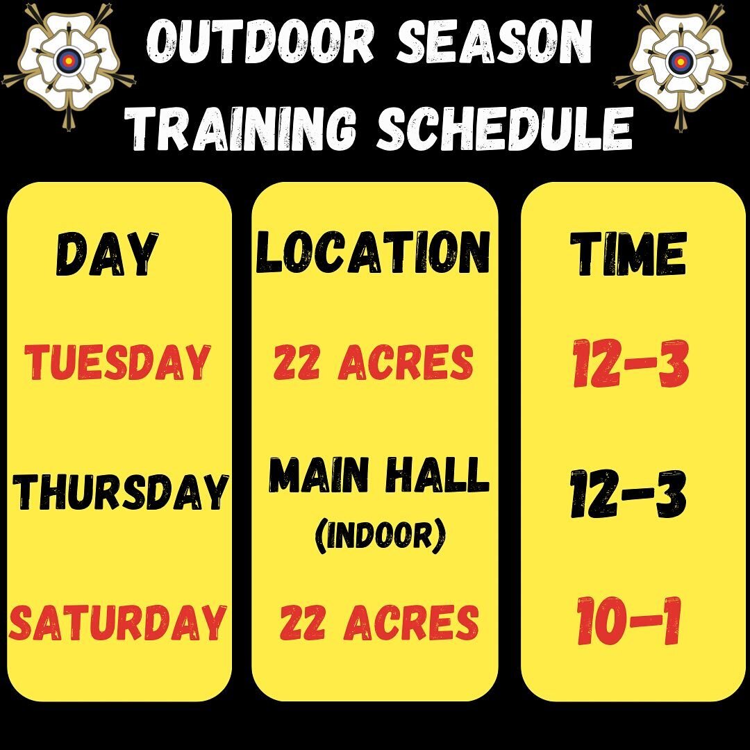 ⚠️UPDATED TRAINING TIMES⚠️
As we return to Semester 2 after the Easter break we will be entering outdoor season!
With this, our training will be looking slightly different. Thursdays will continue as normal and run 12-3 in the Main Hall of the Sports