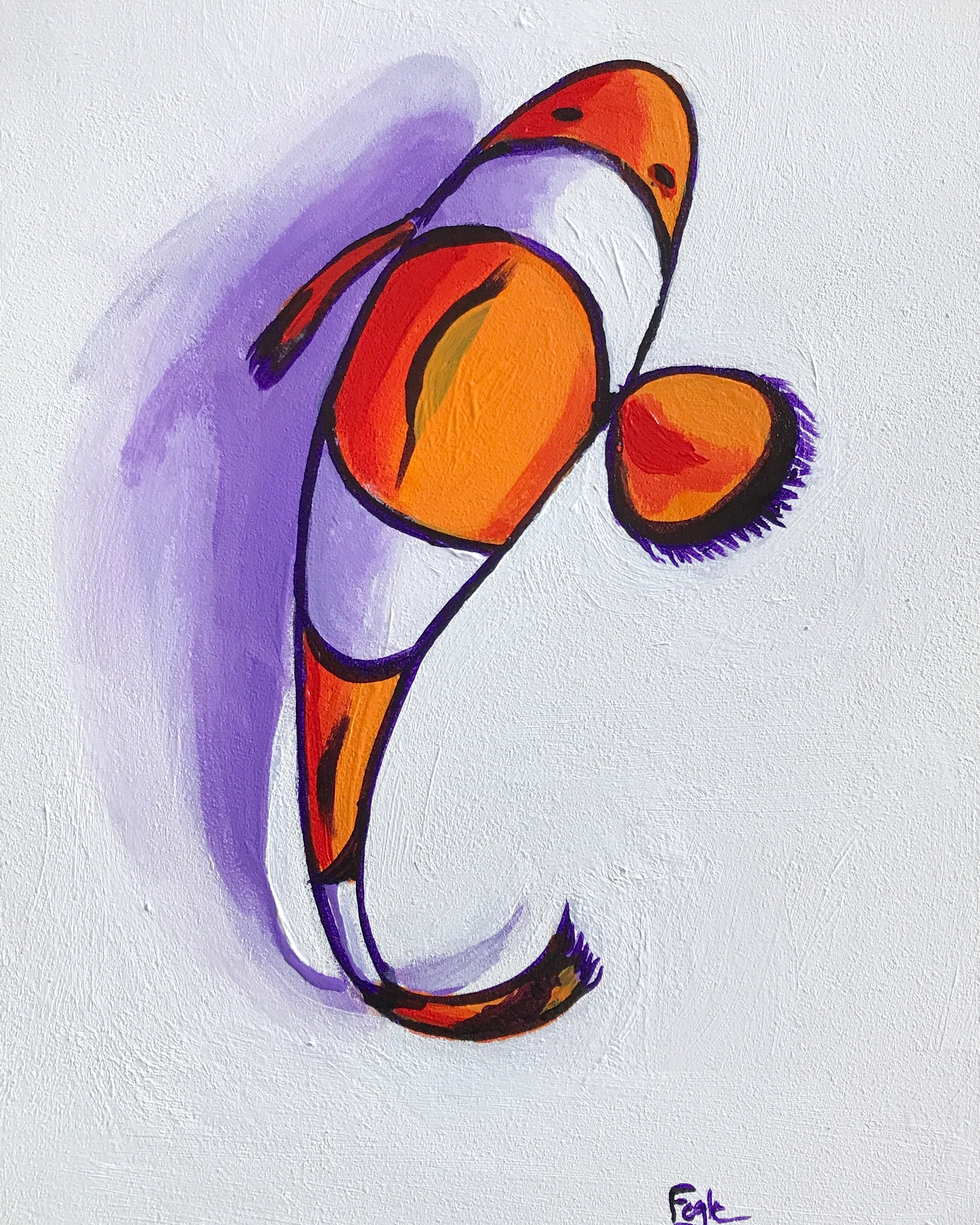 Clownfish painting - SOLD 