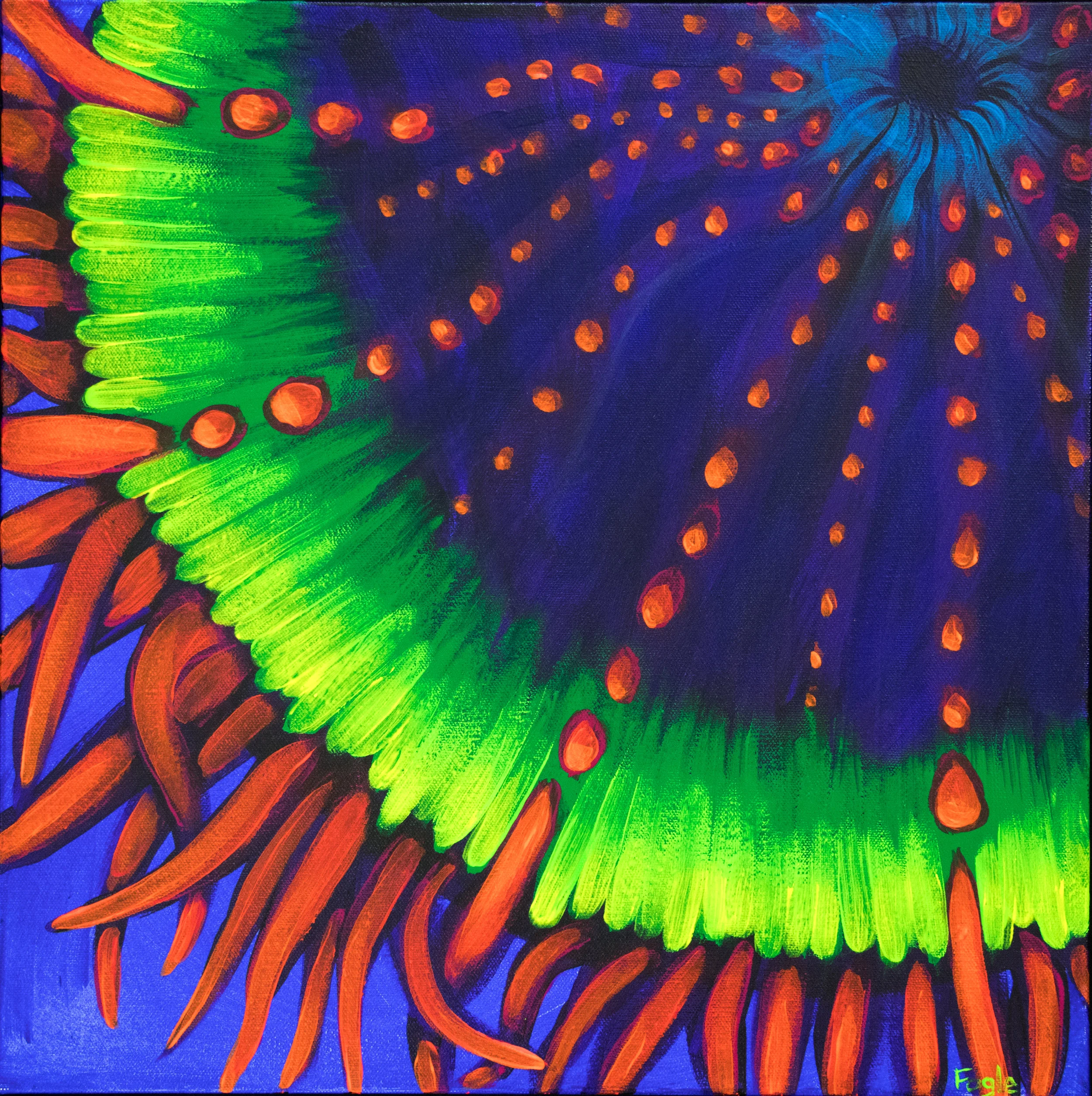 Red and Green Rock Flower