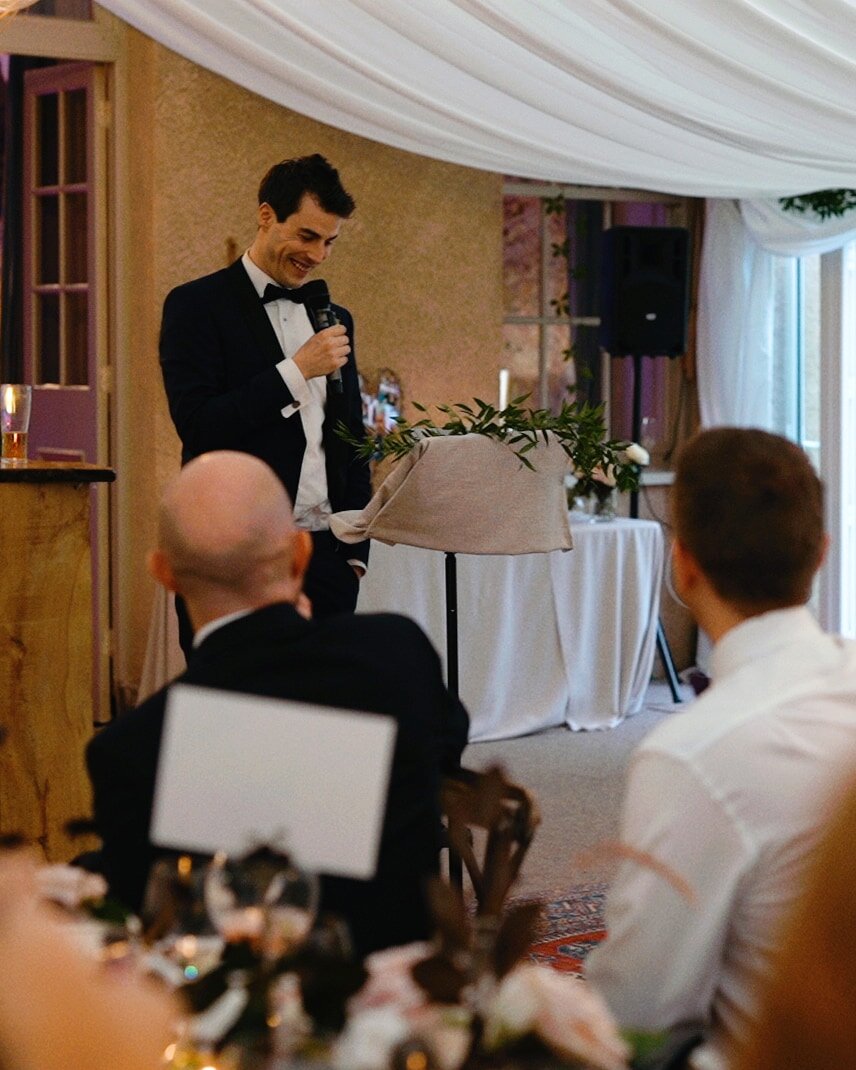 groom speech from podium
