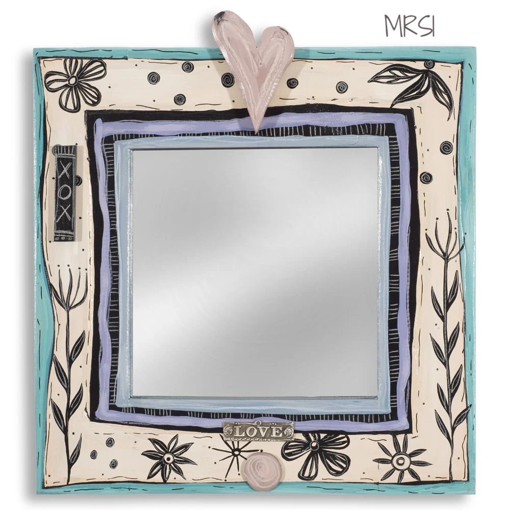 Sq. Spirit Mirror w/ Heart