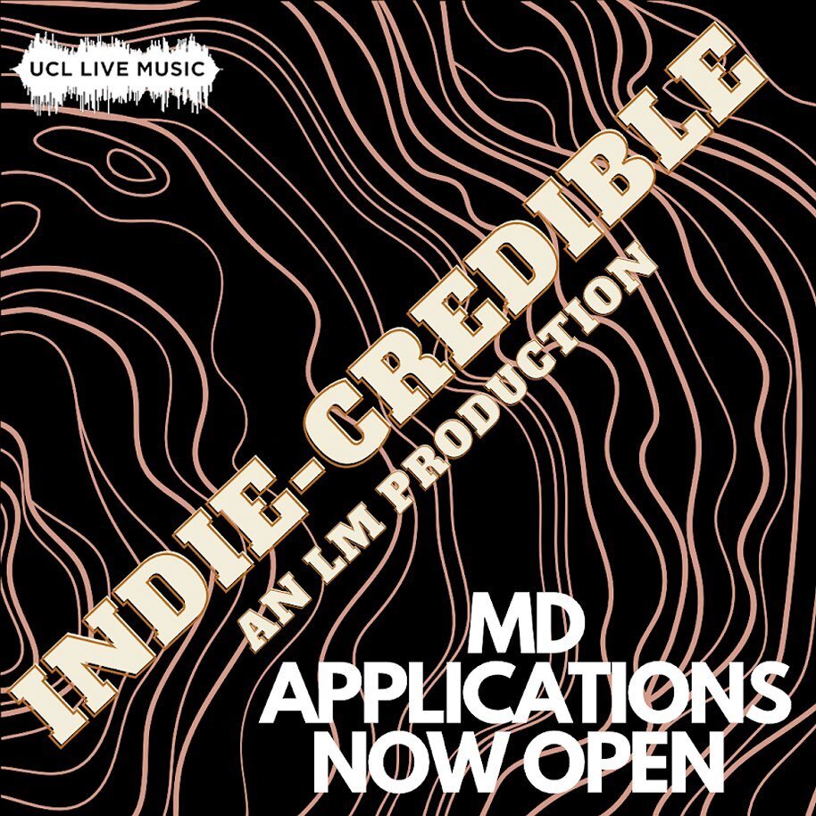 Calling all the indie boys and girls!!

Indie-credible is a term 3 small show showcasing some alternative and overlooked music that doesn&rsquo;t usually get the spotlight within our club. 

We are looking for a team of MD&rsquo;s to lead some bands 