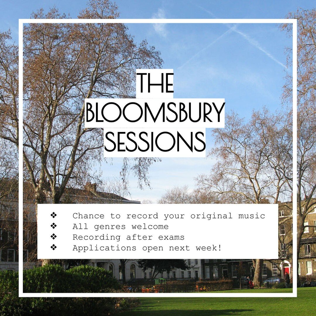 We are excited to announce the return of the Bloomsbury Sessions! After a three year hiatus due to the pandemic, we will once again be giving the chance to record and release your original music! All styles and genres are welcome, and applications wi